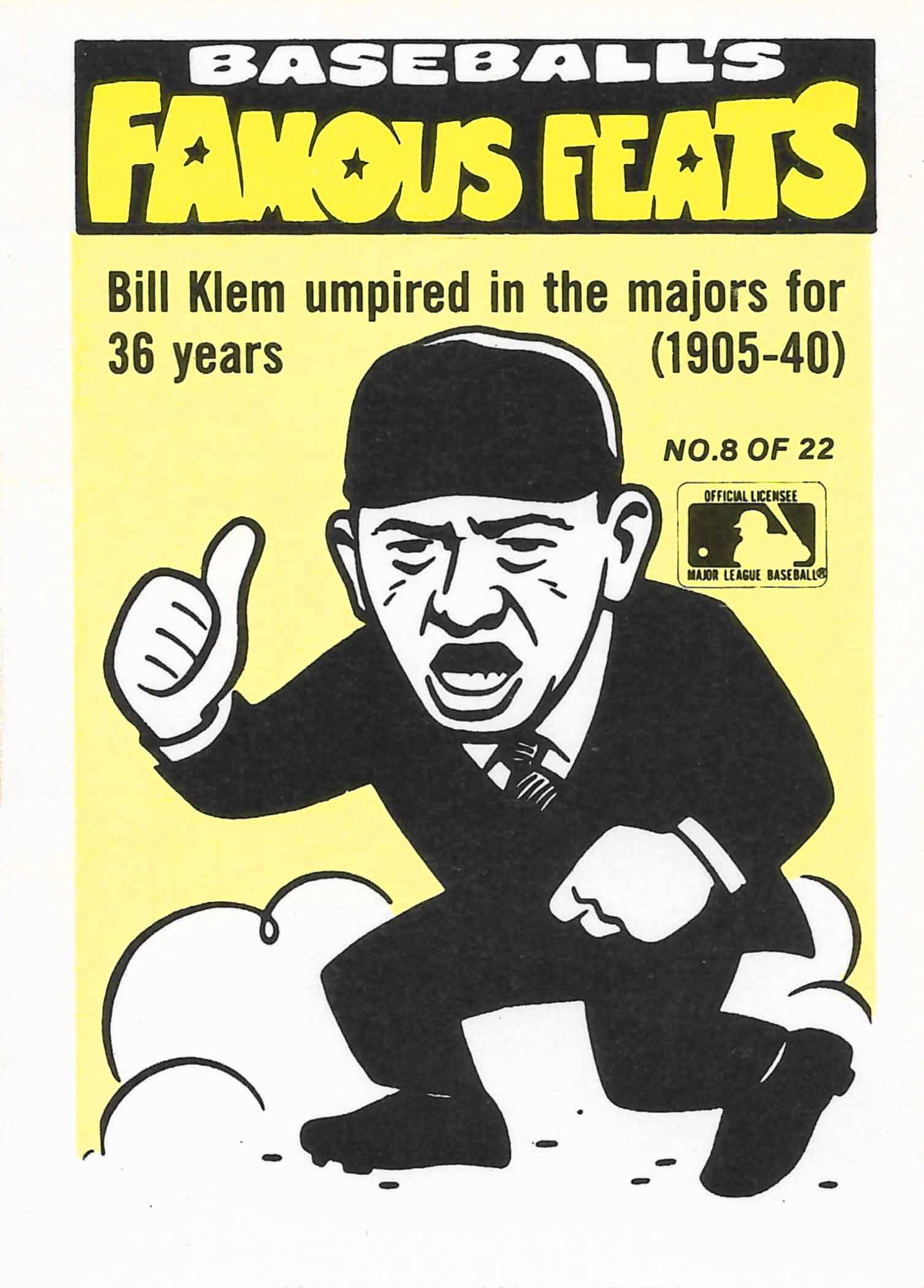 1986 Fleer Team Stickers/Famous Feats