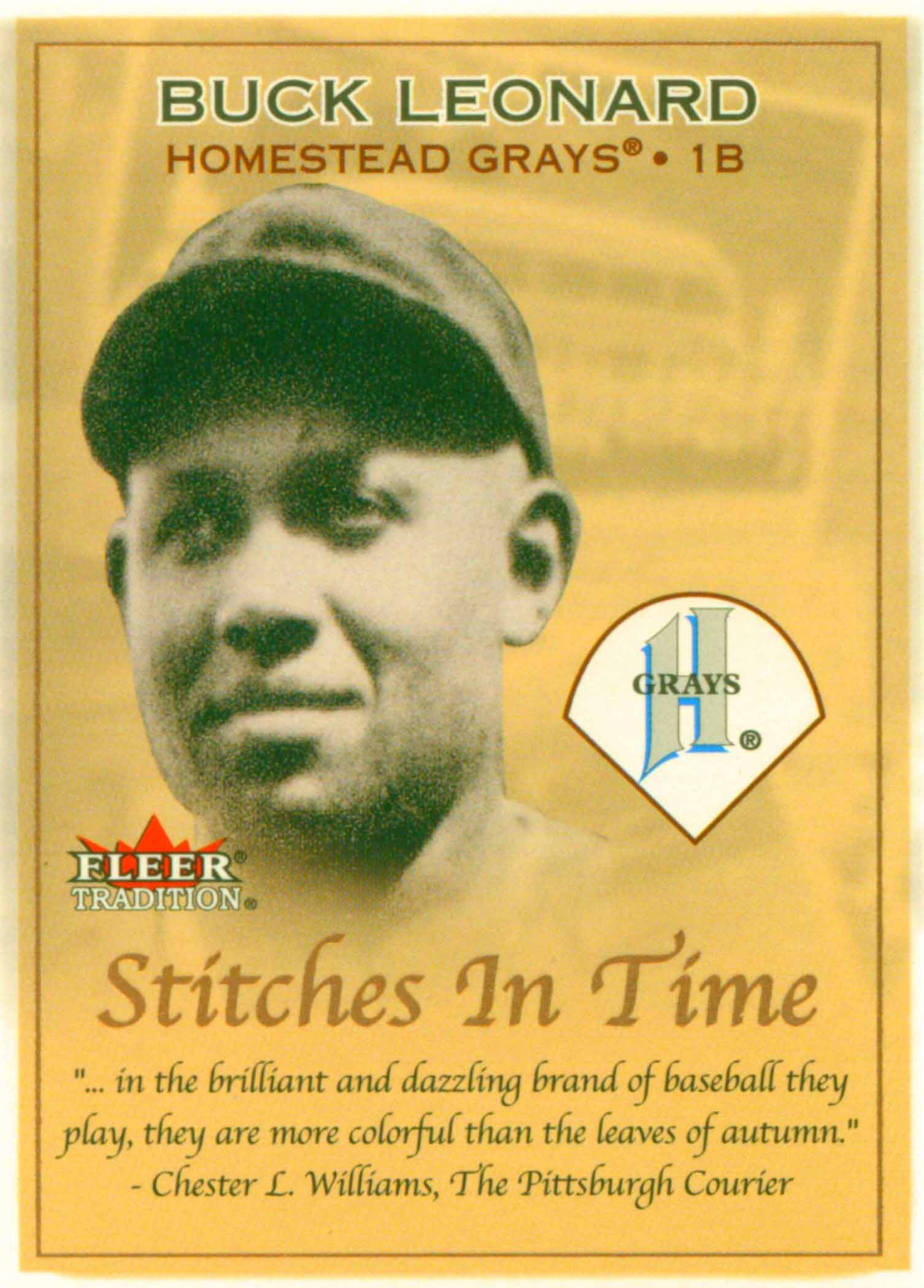 2001 Fleer Tradition Stitches in Time