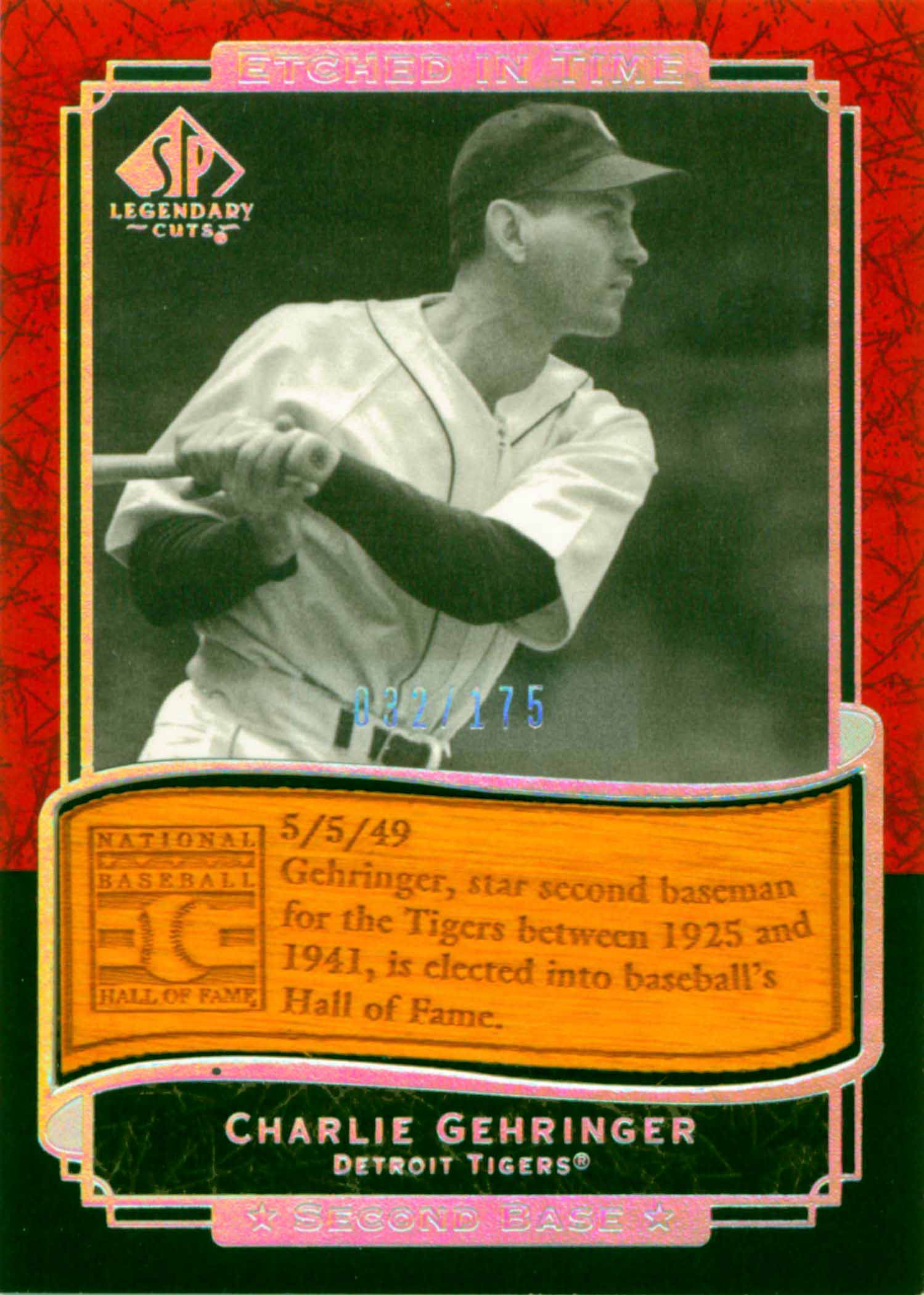 2003 SP Legendary Cuts Etched in Time 175