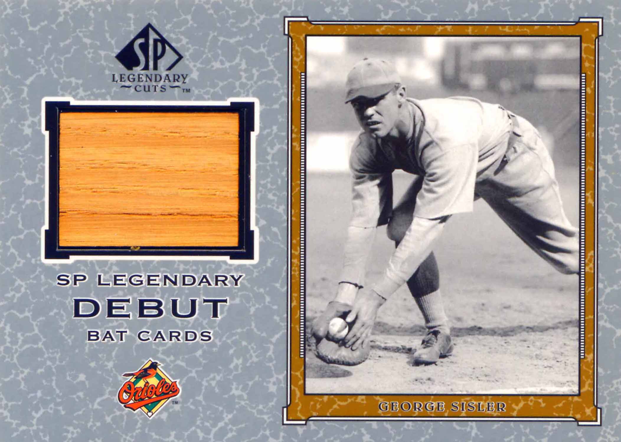 2001 SP Legendary Cuts Debut Game Bat