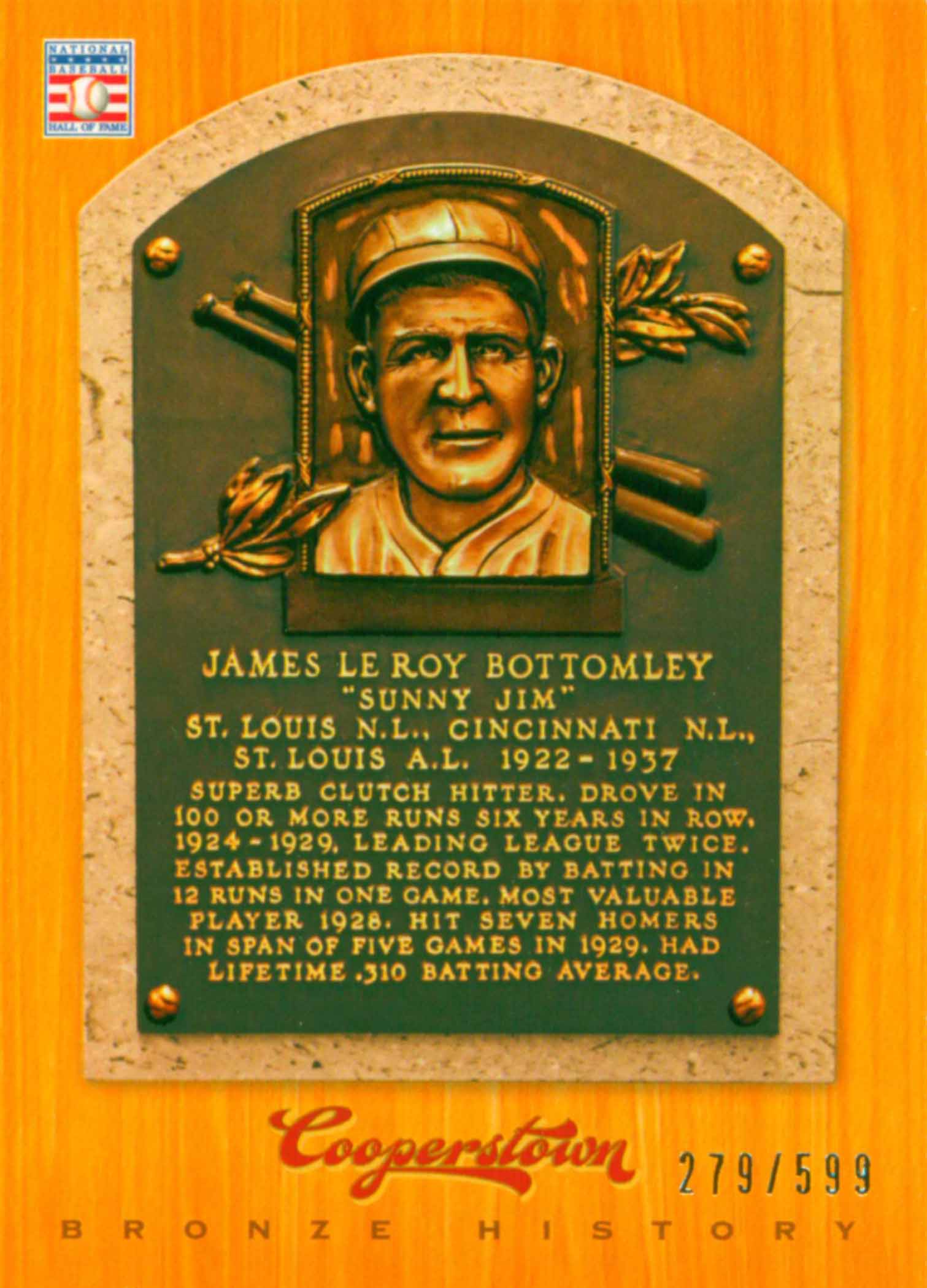 2012 Panini Cooperstown Bronze History