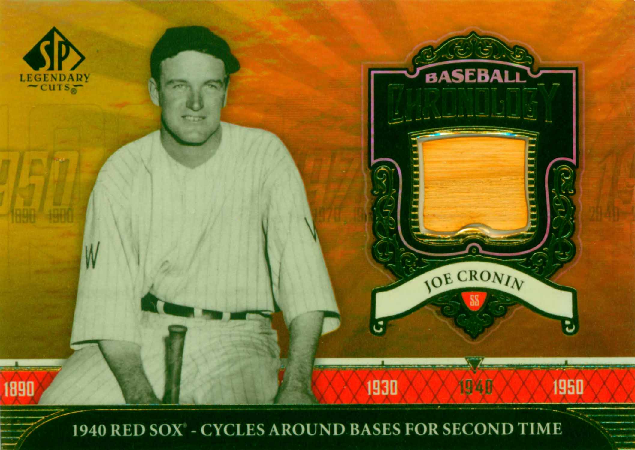 2006 SP Legendary Cuts Baseball Chronology Materials Bat
