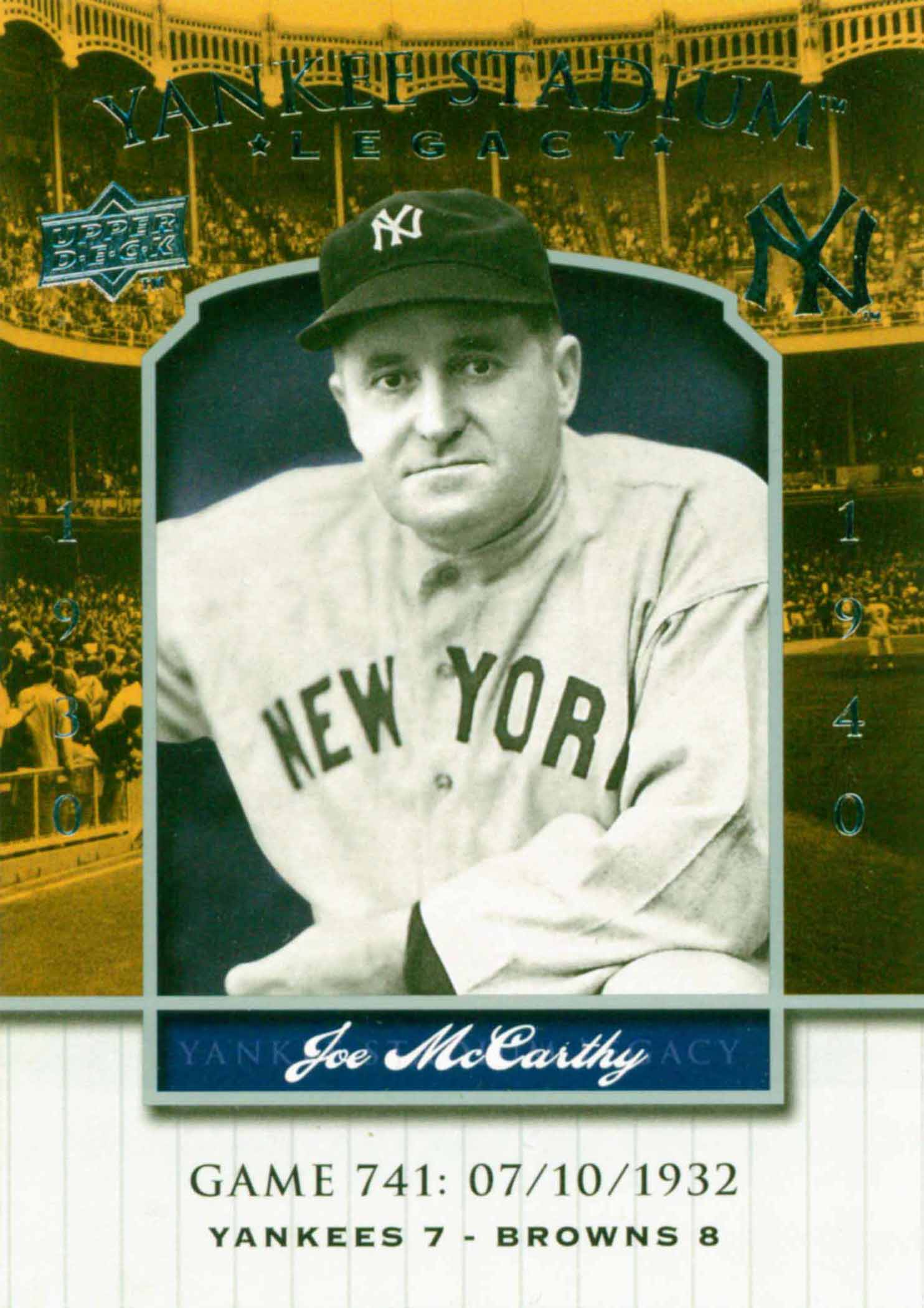 2008 Upper Deck Yankee Stadium Legacy Collection