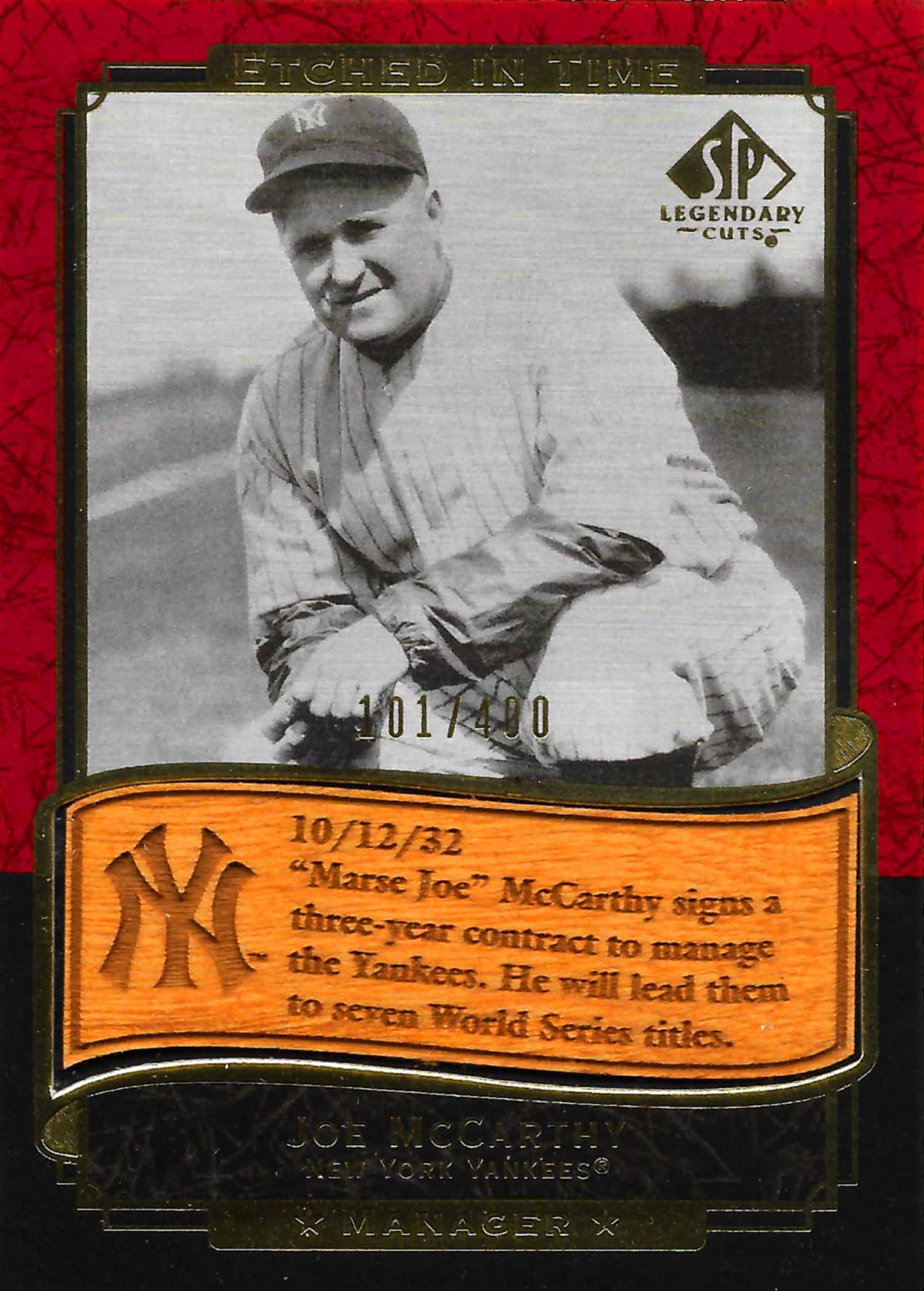2003 SP Legendary Cuts Etched in Time 400