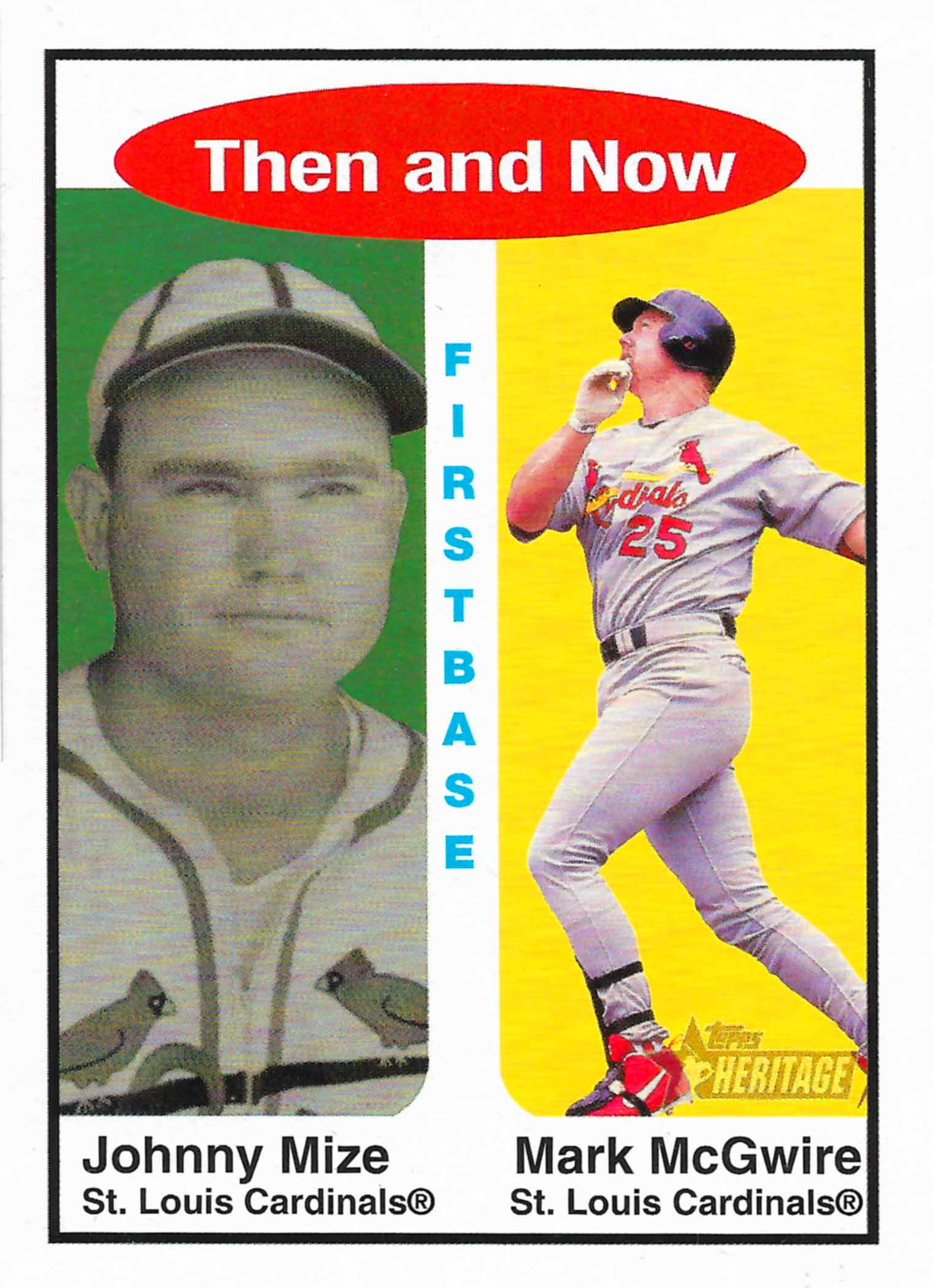 2001 Topps Heritage Then and Now