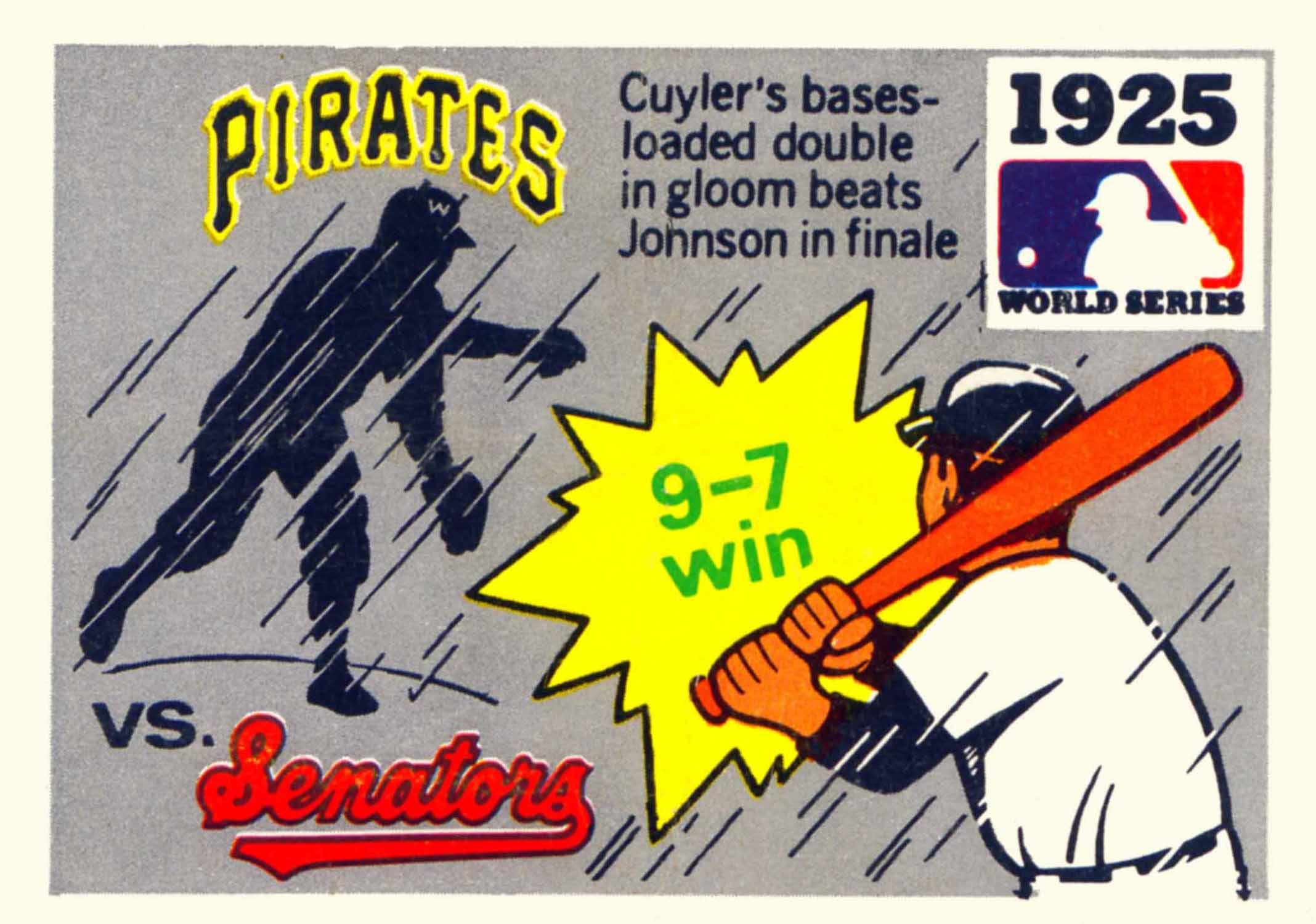 1971 Fleer Laughlin World Series Black Backs