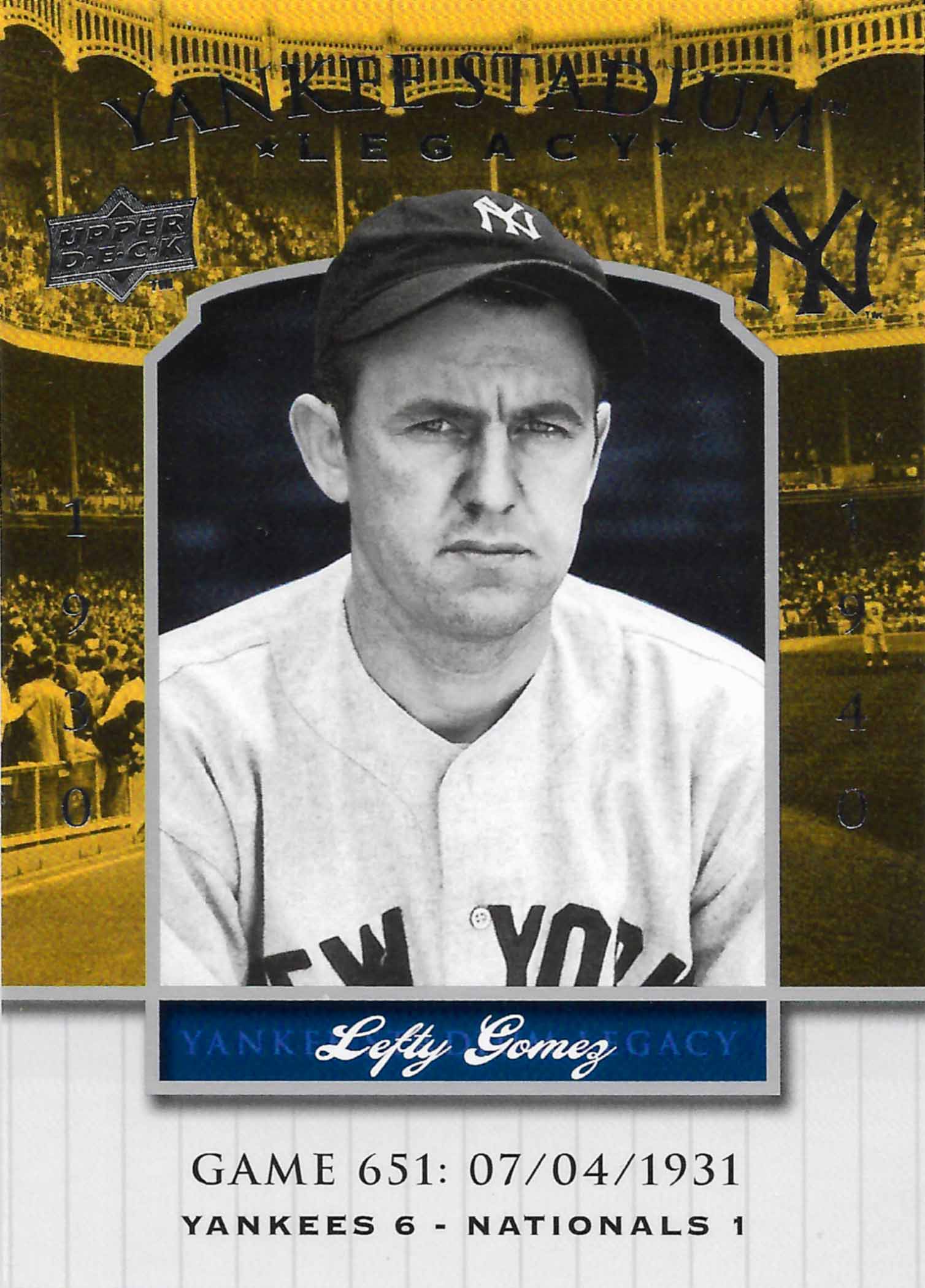 2008 Upper Deck Yankee Stadium Legacy Collection