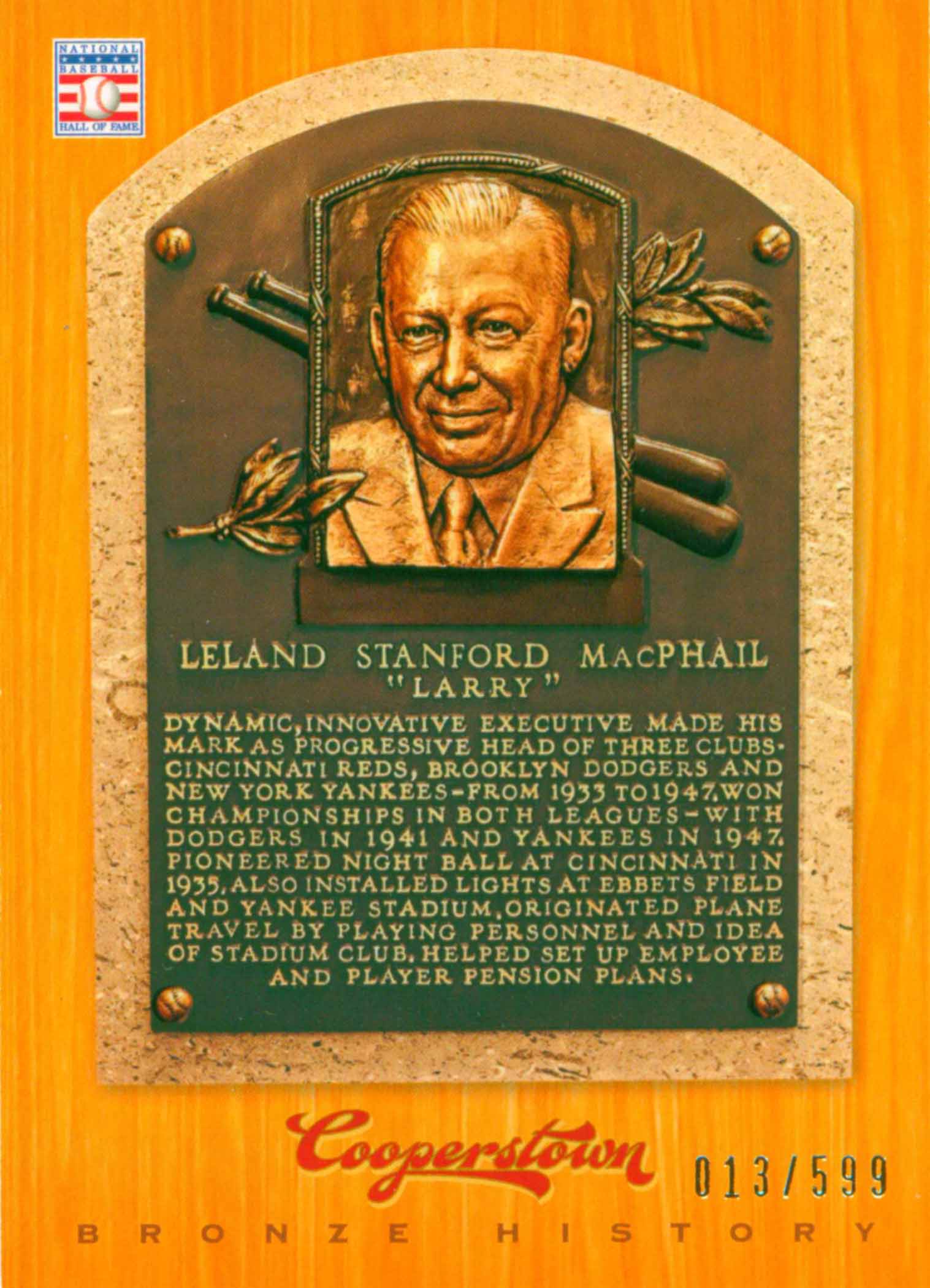 2012 Panini Cooperstown Bronze History