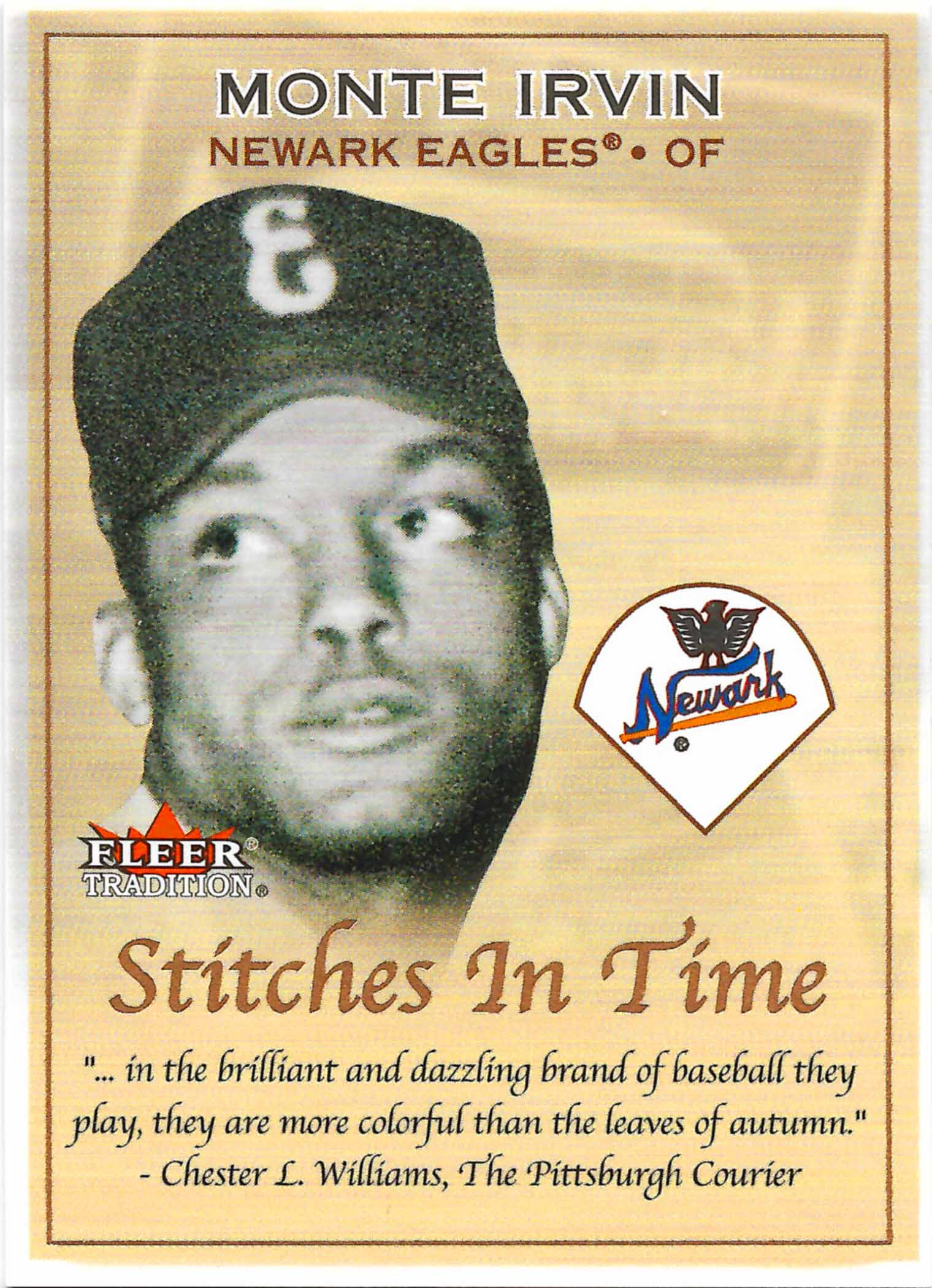 2001 Fleer Tradition Stitches in Time