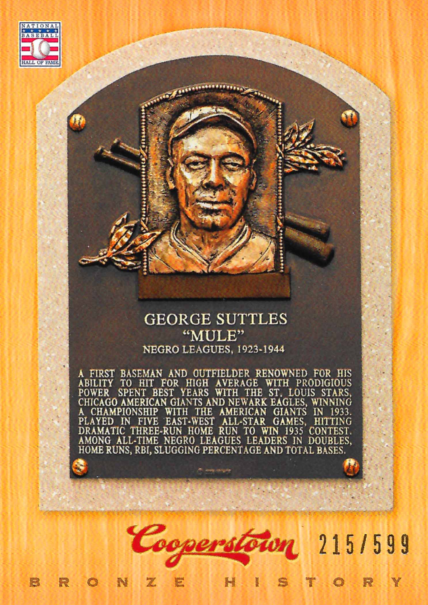 2012 Panini Cooperstown Bronze History
