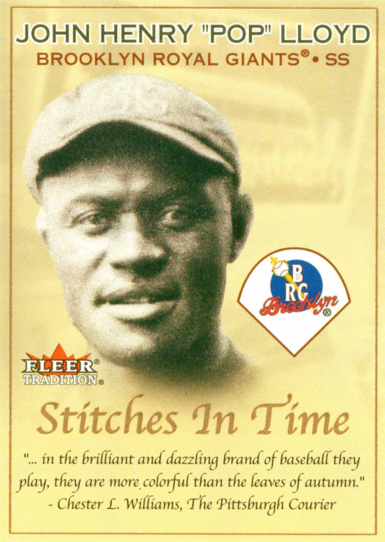 2001 Fleer Tradition Stitches in Time