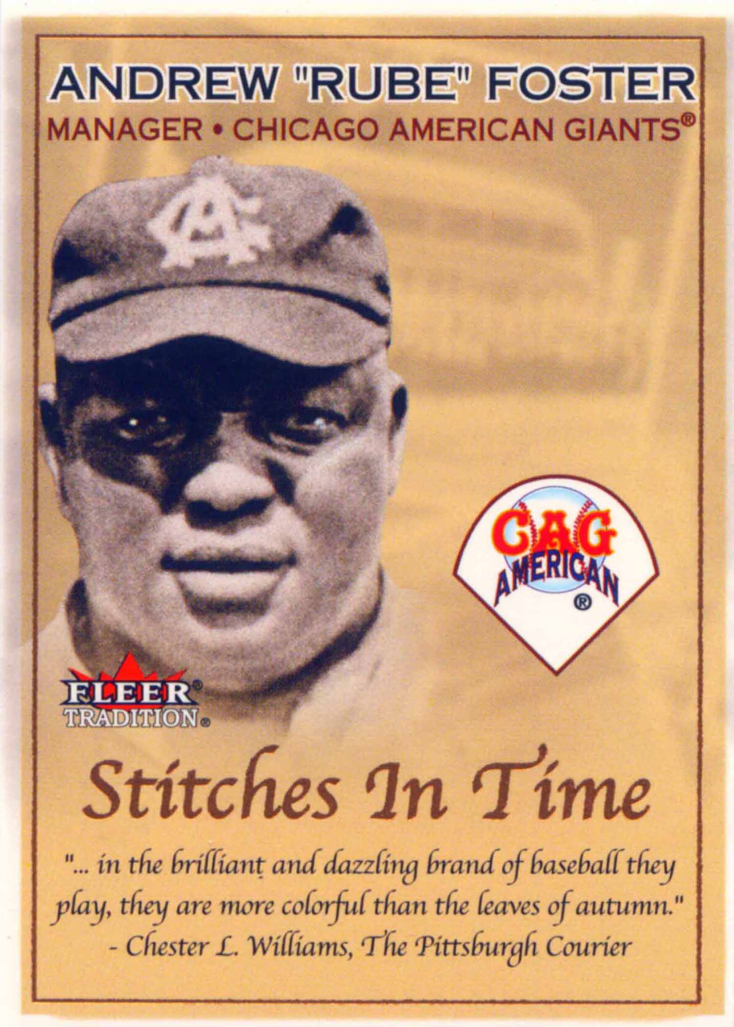 2001 Fleer Tradition Stitches in Time