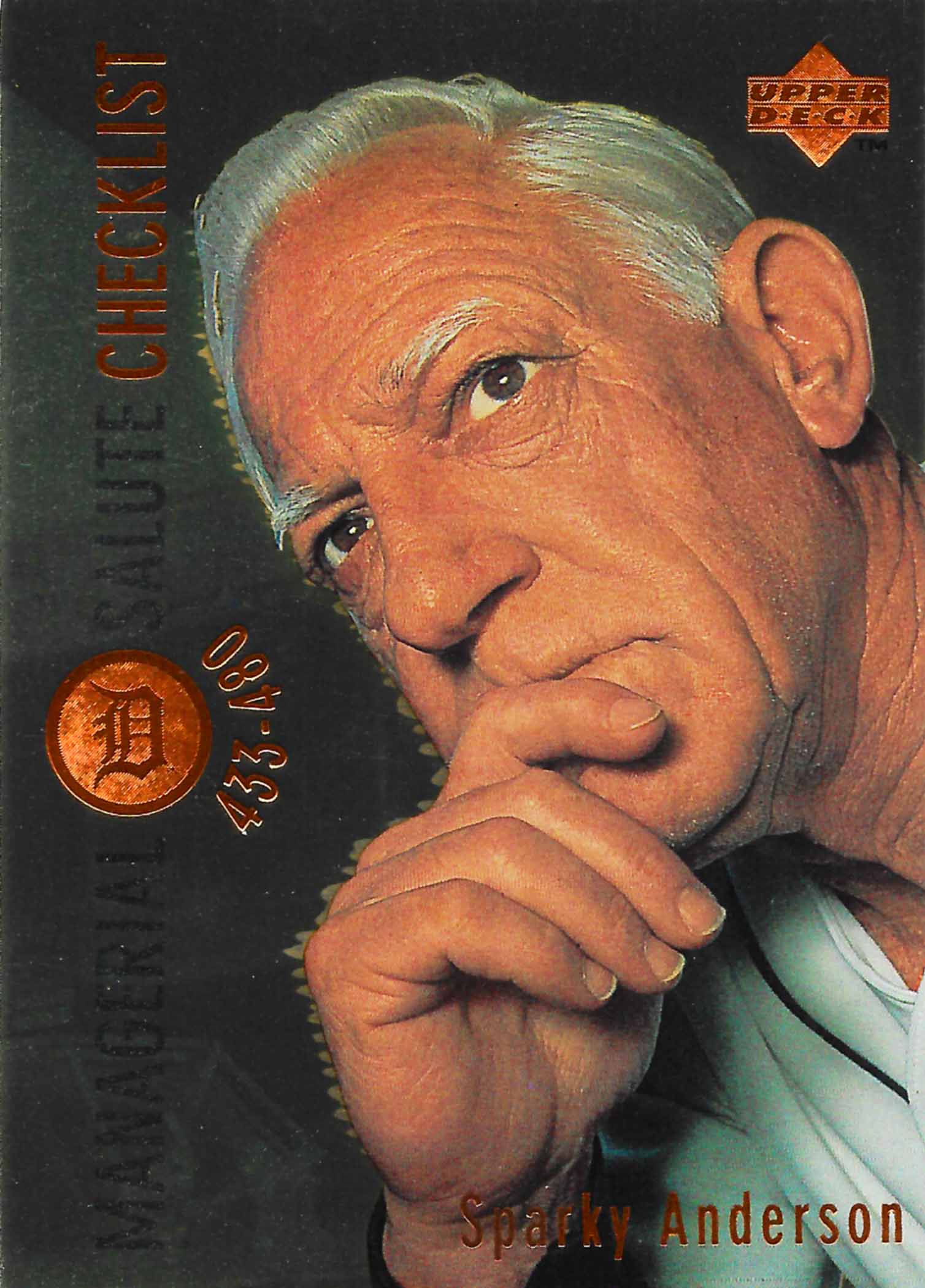 1996 Upper Deck Managerial Salute/Checklist