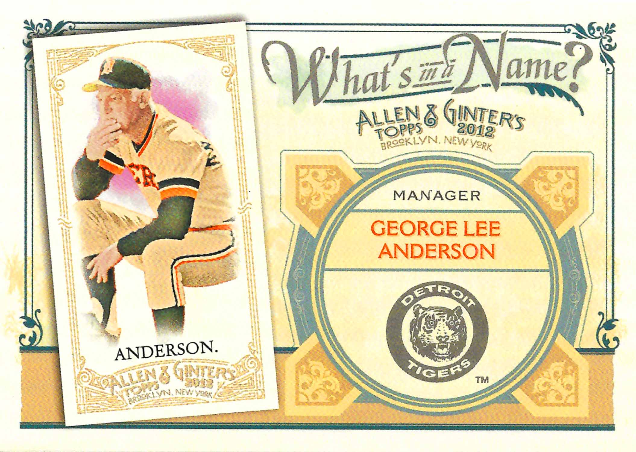 2012 Topps Allen and Ginter What's in a Name?