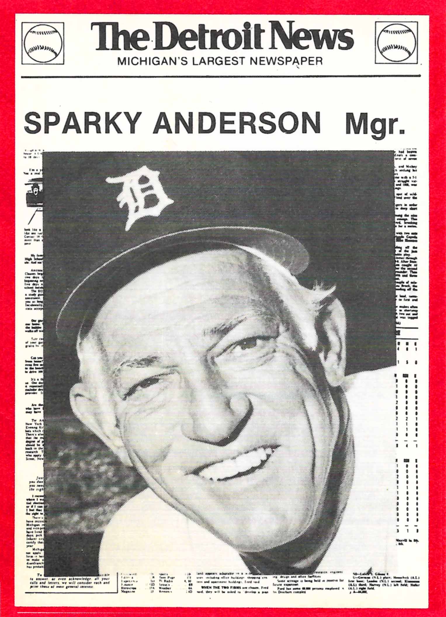 1981 Tigers Detroit News