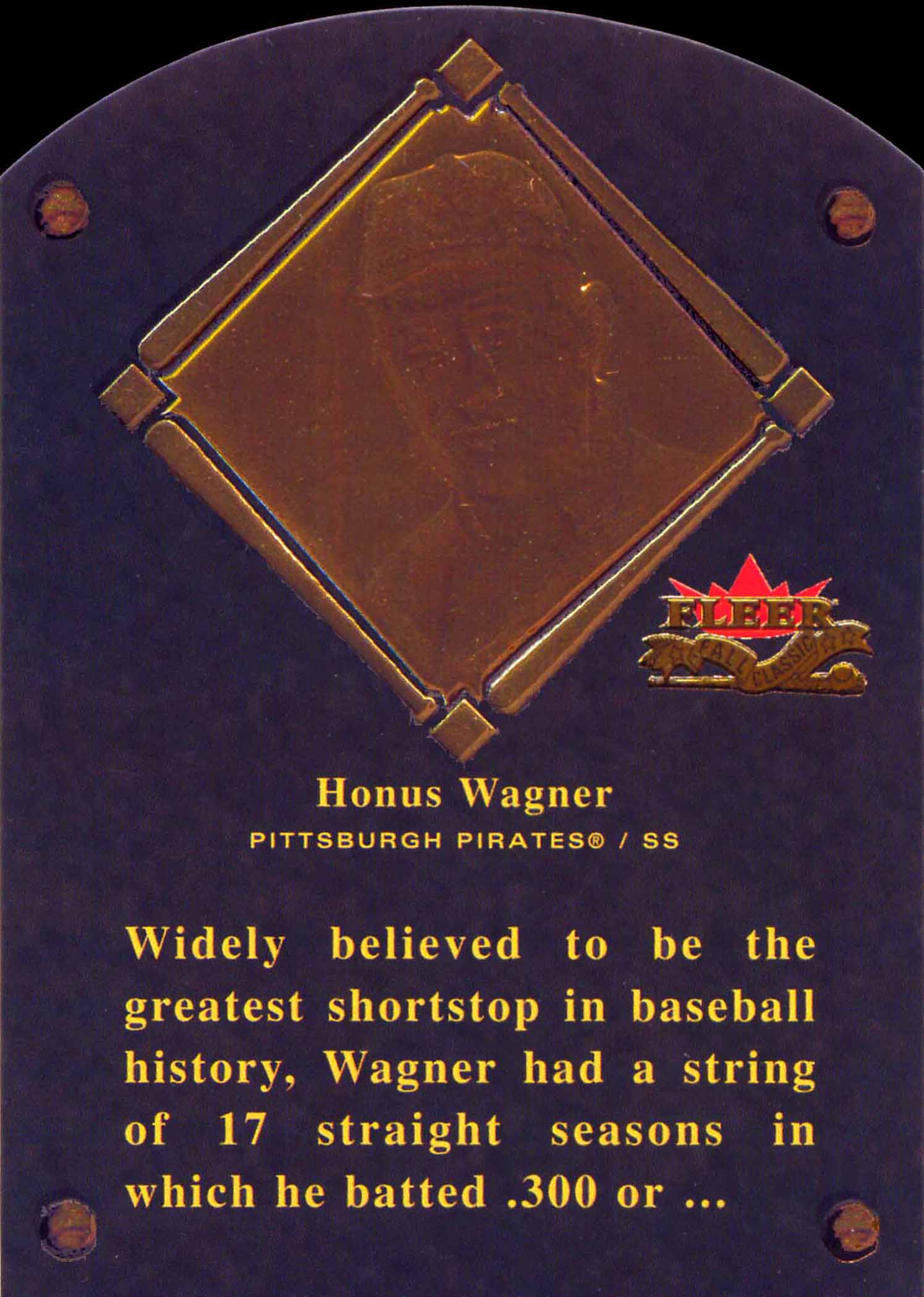 2002 Fleer Fall Classics Hall of Fame Plaque