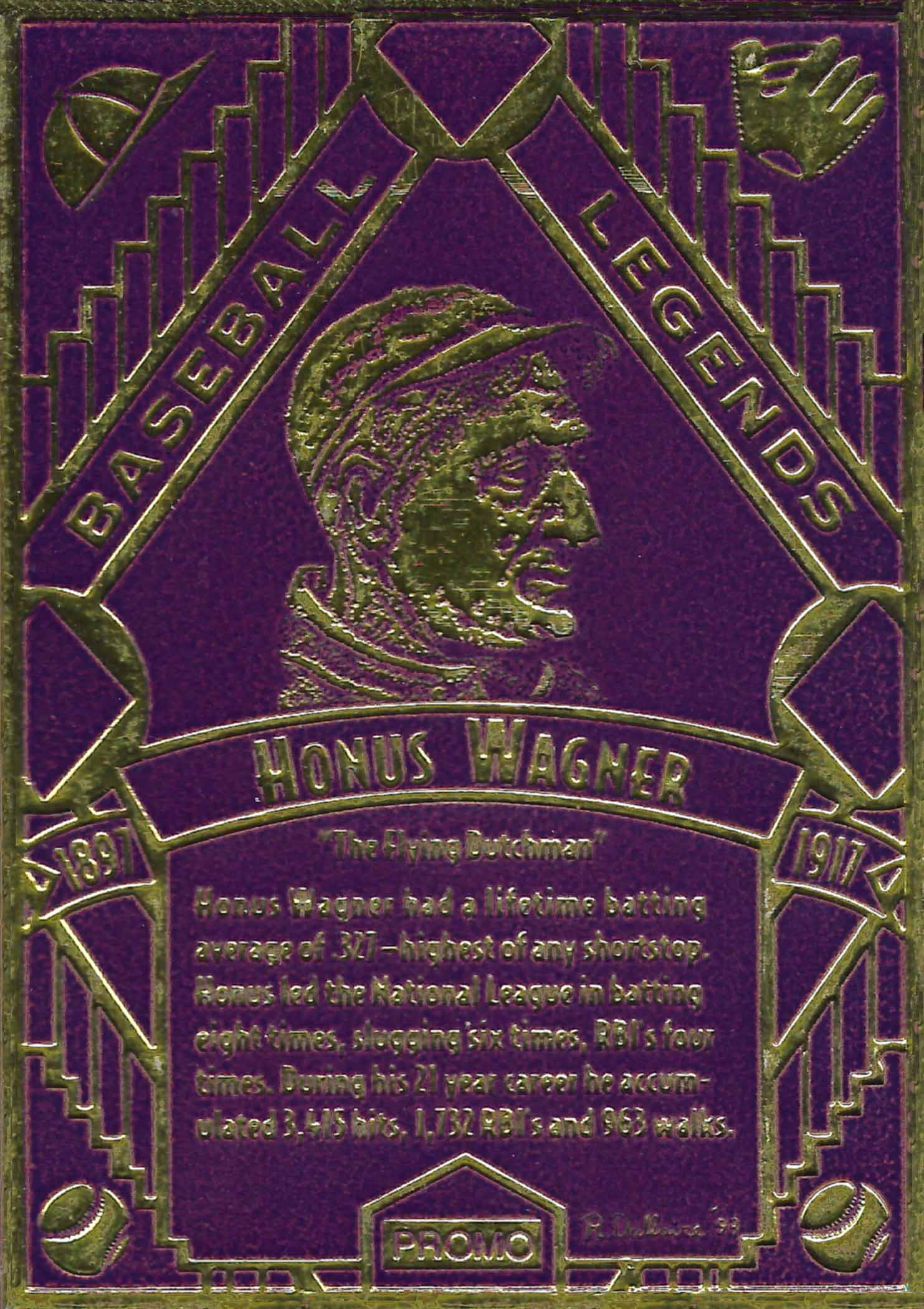 1993 Dallaire Baseball Legends Promo