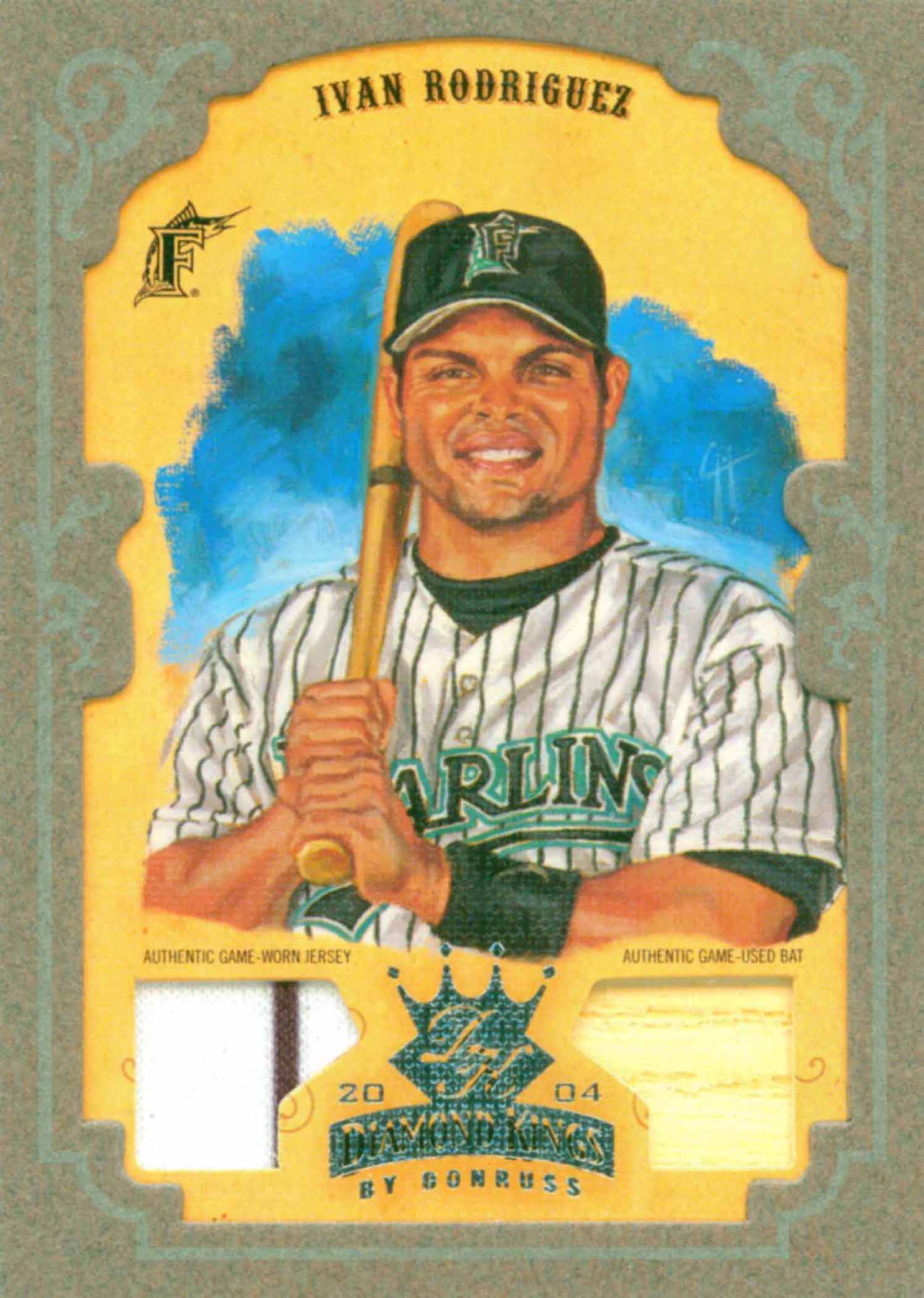 2004 Diamond Kings DK Materials Framed Silver Bat-Jersey