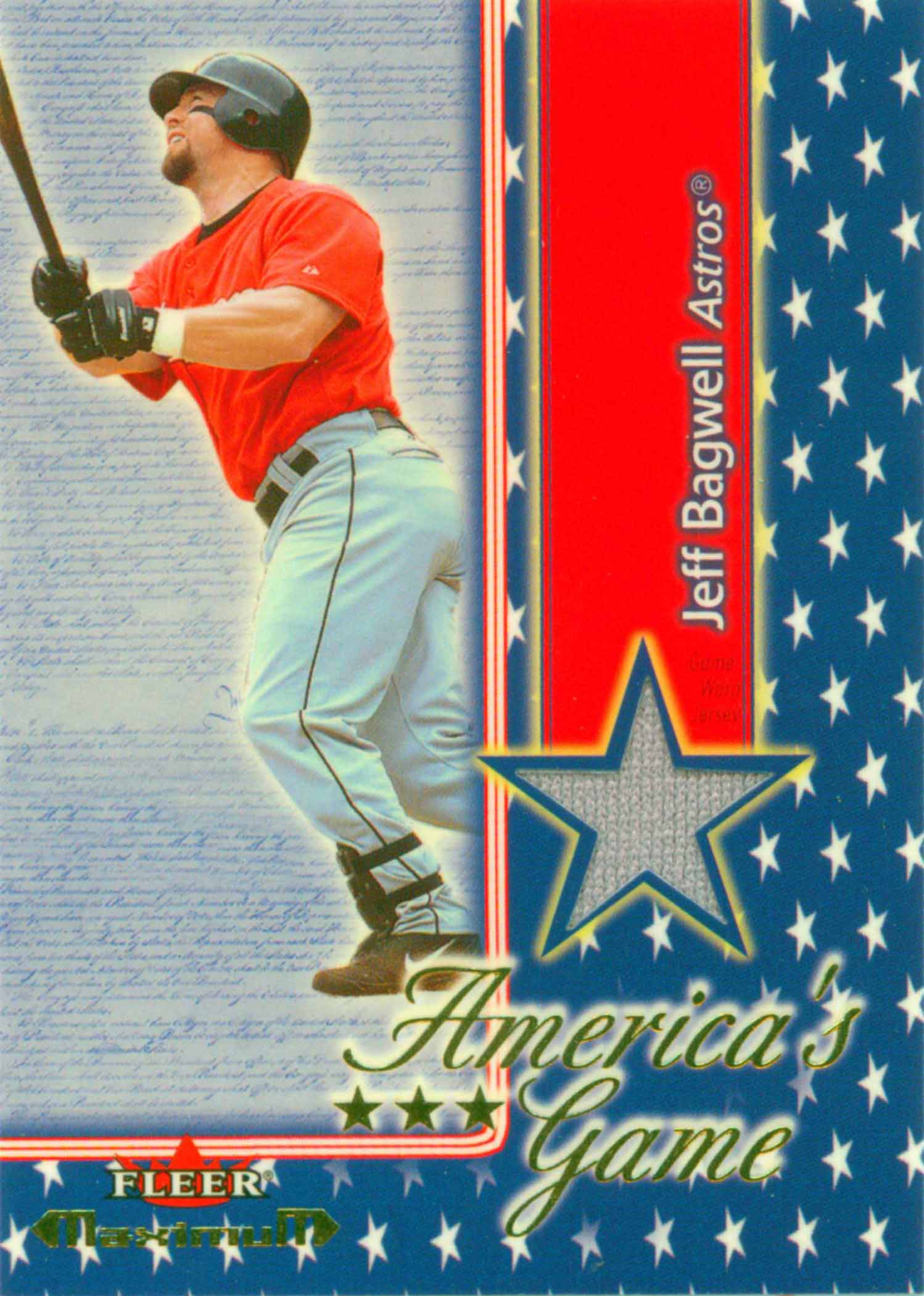 2002 Fleer Maximum Americas Game Jersey
