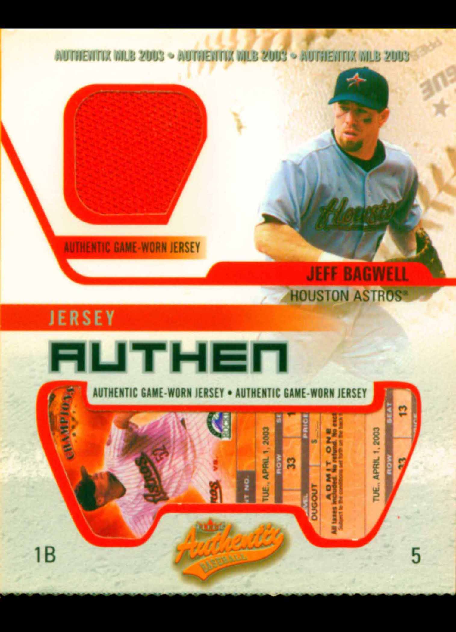 2003 Fleer Authentix Game Jersey