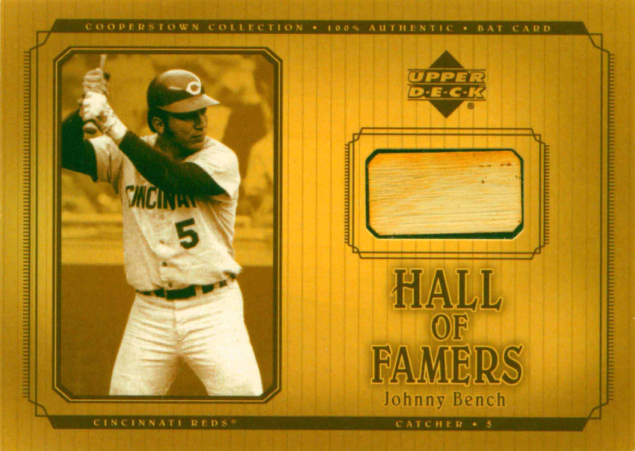 2001 Upper Deck Hall of Famers Game Bat
