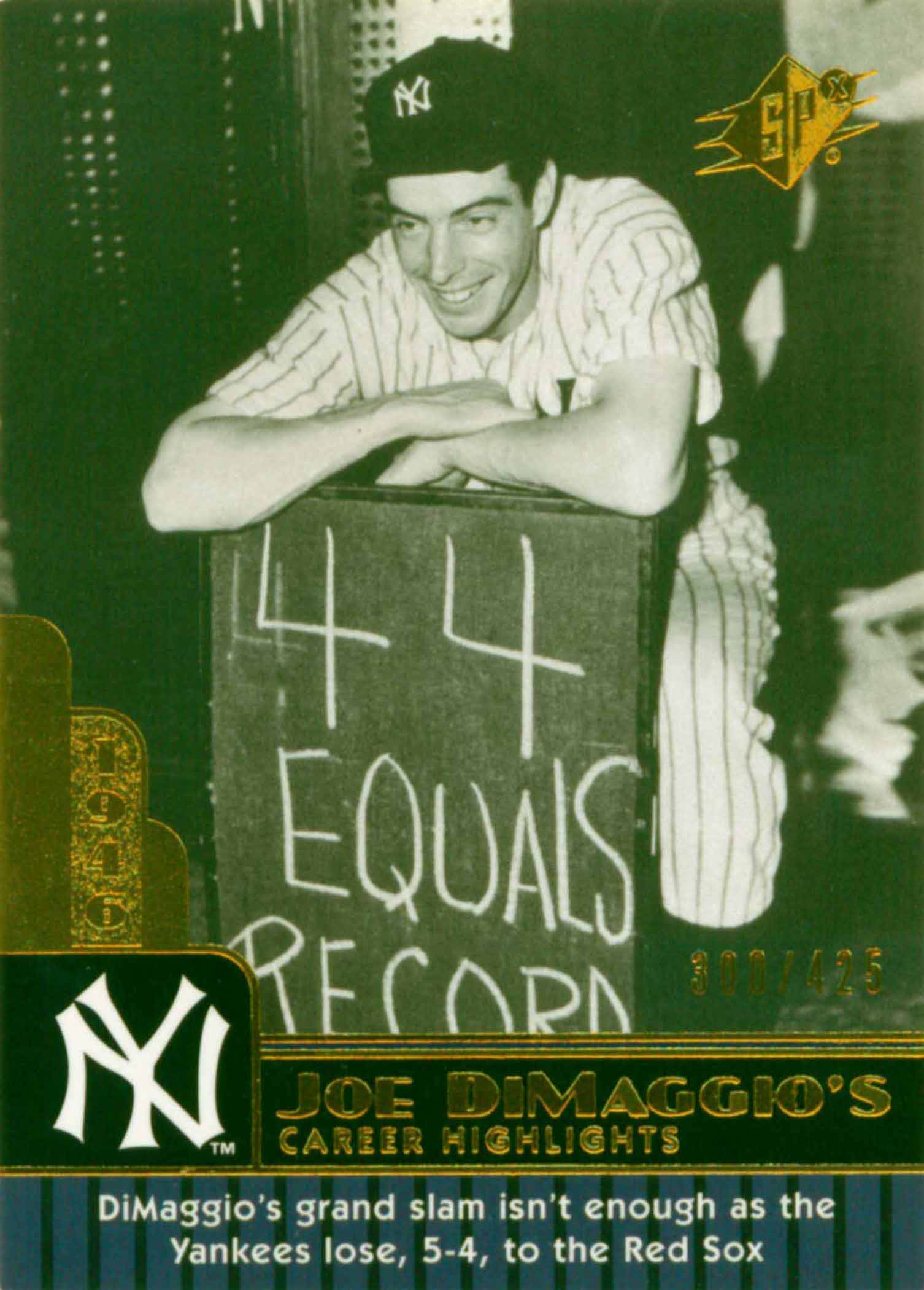 2009 SPx Joe DiMaggio Career Highlights