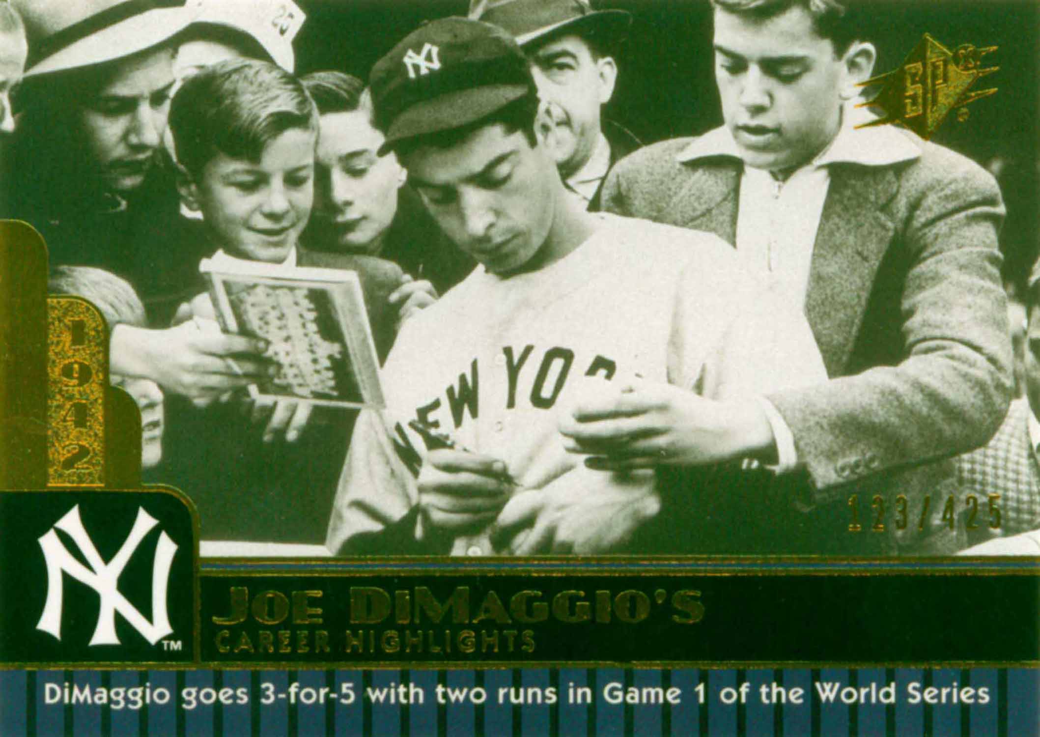 2009 SPx Joe DiMaggio Career Highlights