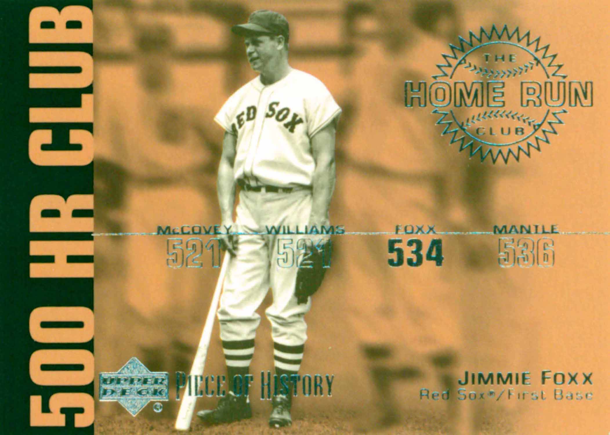 2002 UD Piece of History 500 Home Run Club