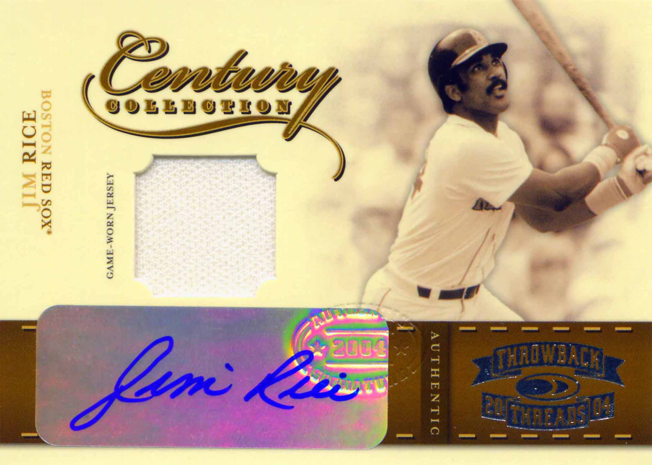 2004 Throwback Threads Century Collection Signature Material Jersey