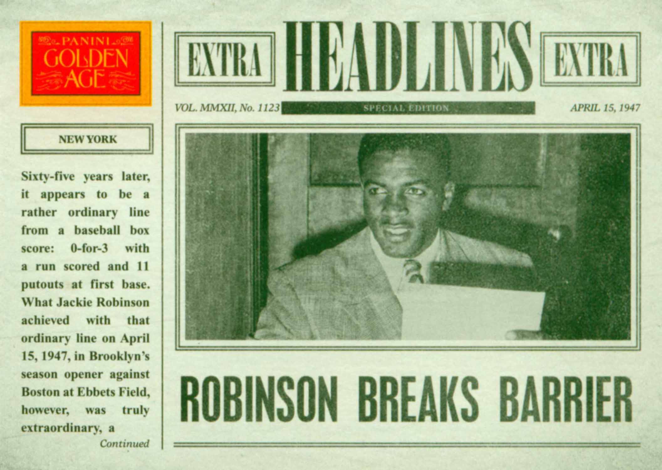 2012 Panini Golden Age Headlines