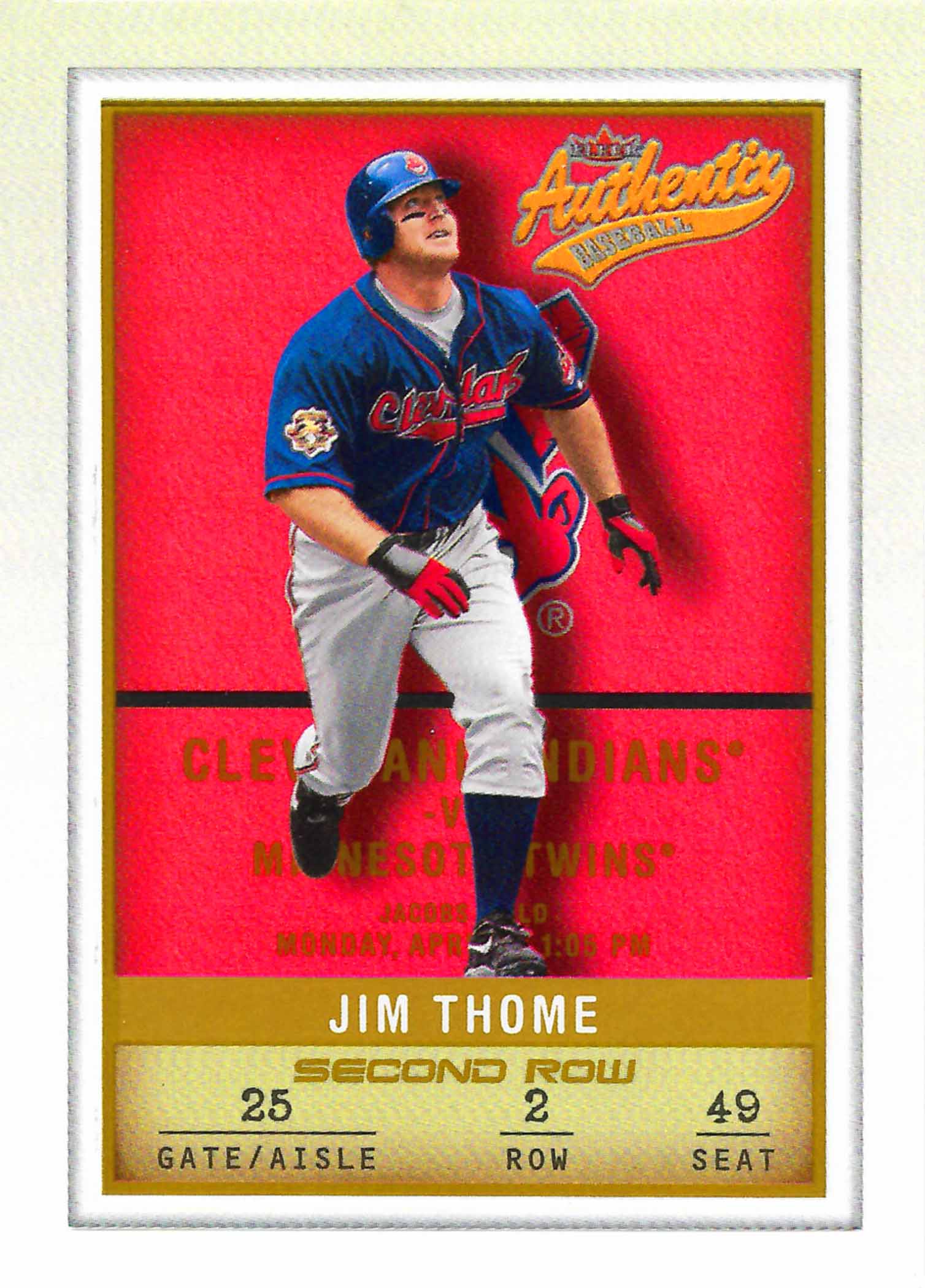 2002 Fleer Authentix Second Row