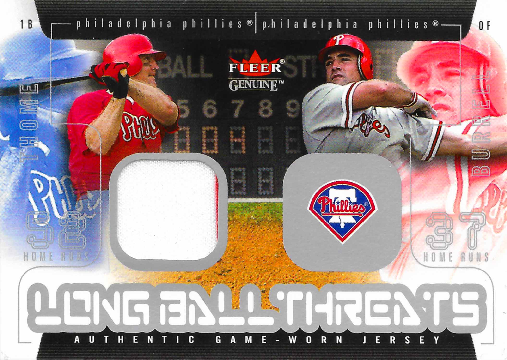 2003 Fleer Genuine Longball Threats Single Swatch Jersey