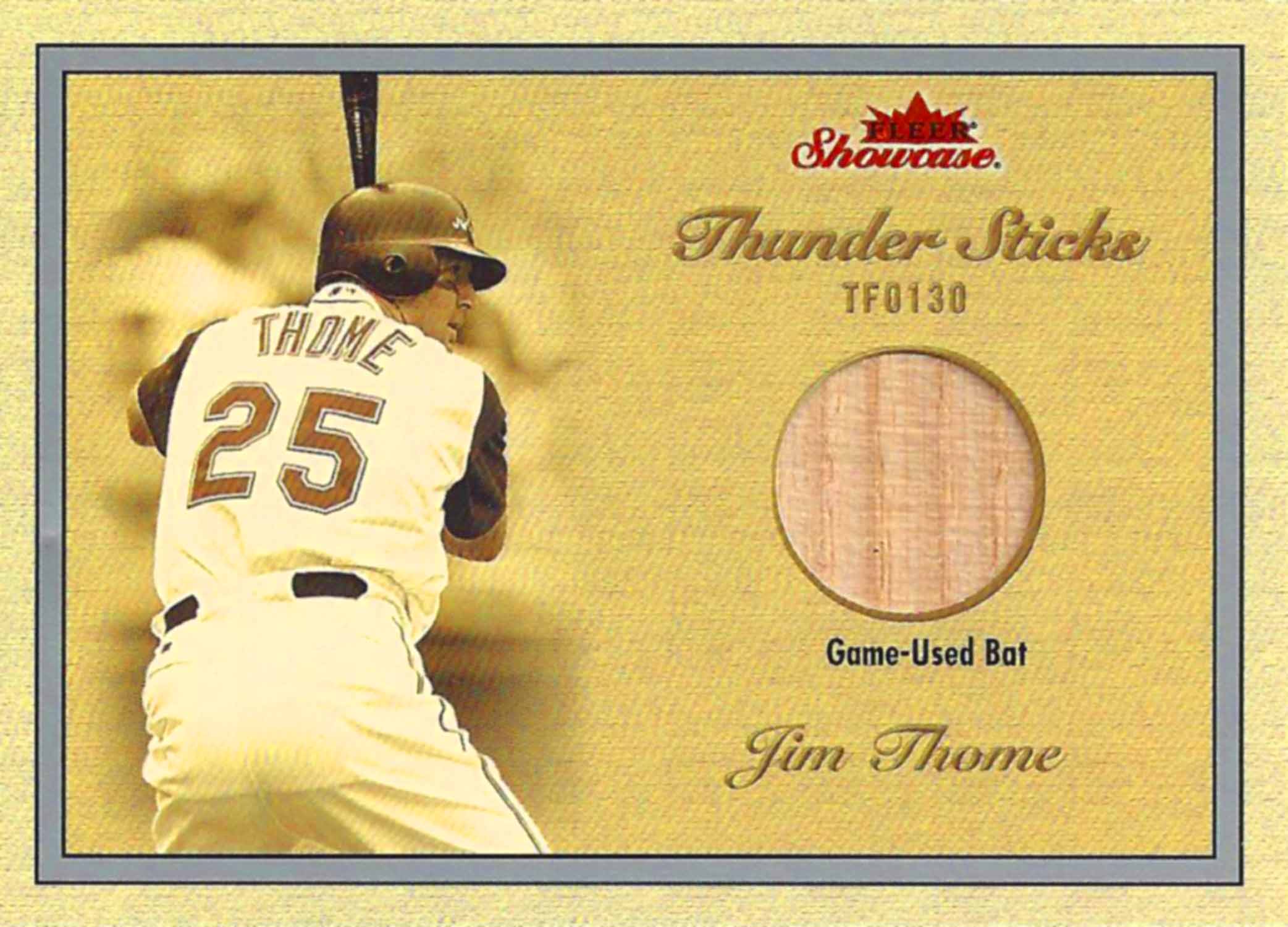 2003 Fleer Showcase Thunder Sticks Game Bat