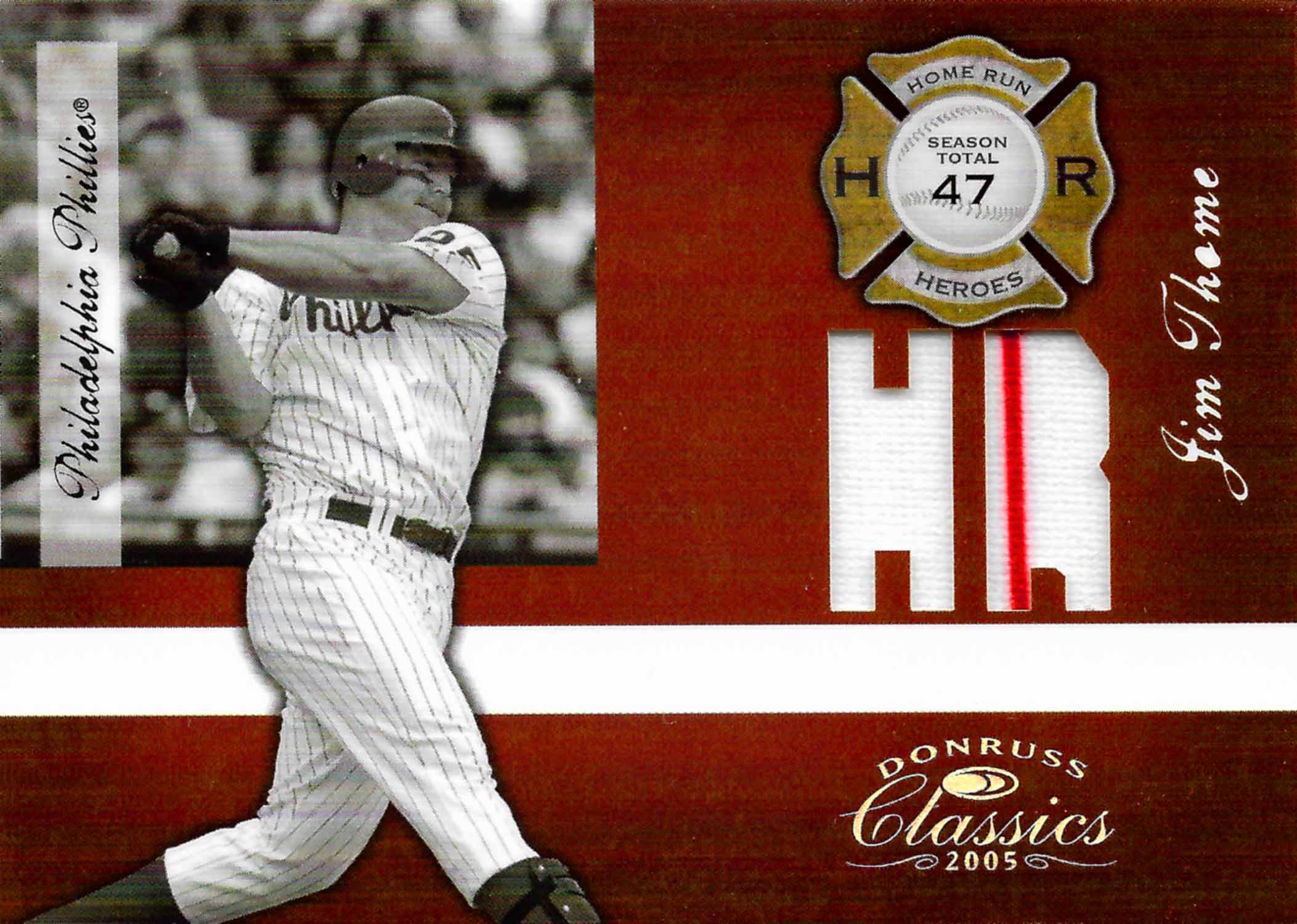 2005 Donruss Classics Home Run Heroes Jersey HR