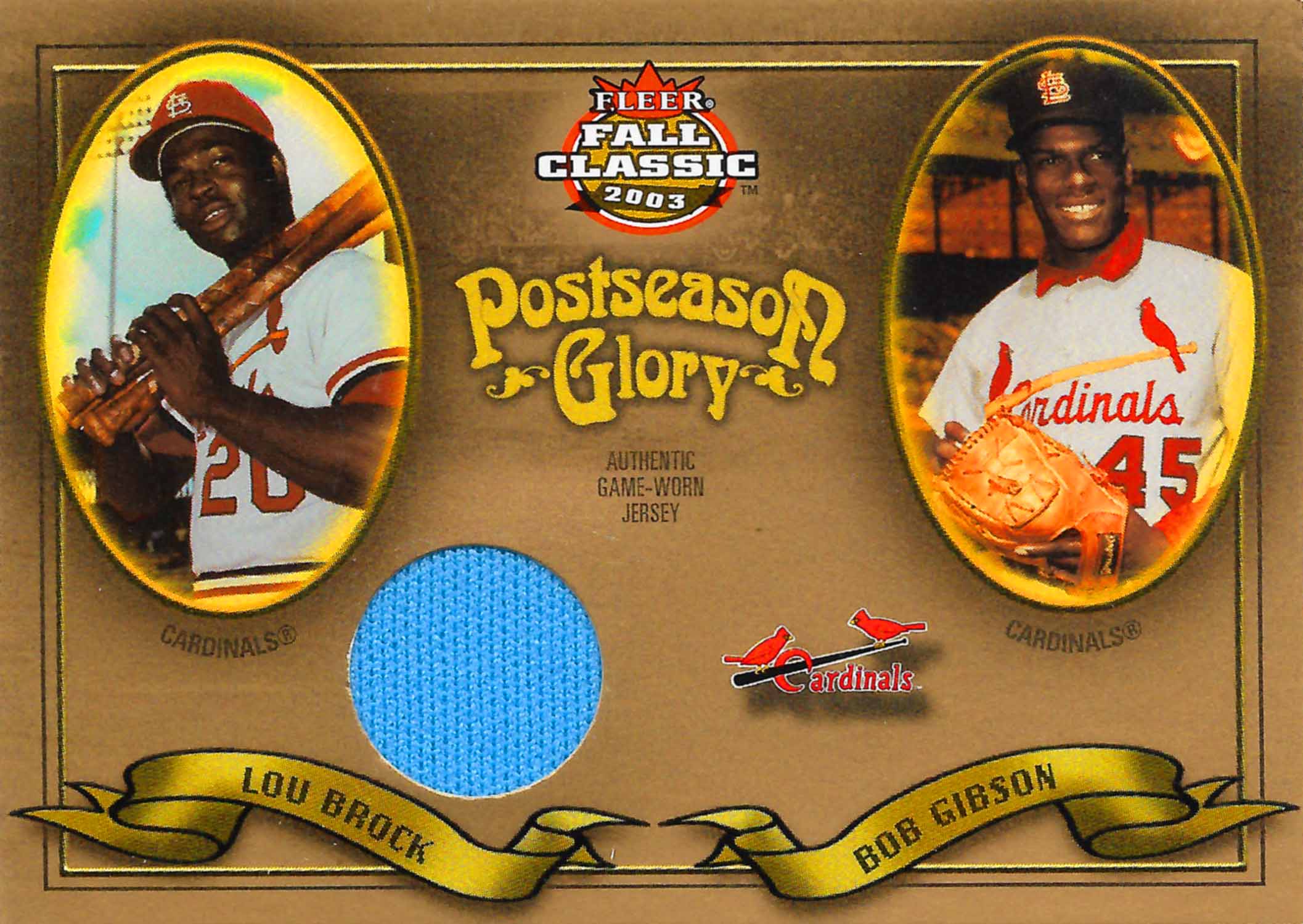 2003 Fleer Fall Classics Postseason Glory Single Swatch Jersey