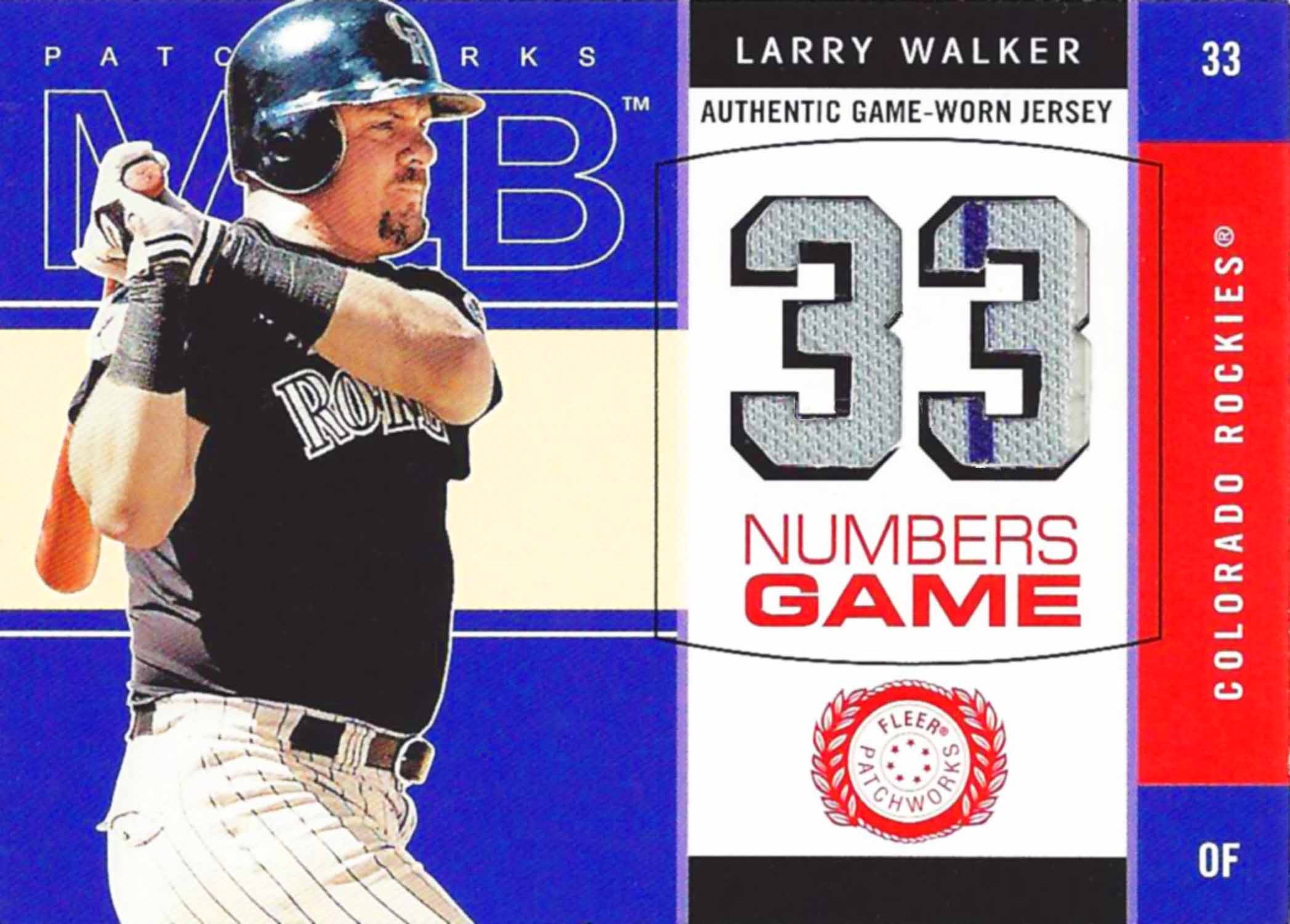 2003 Fleer Patchworks Numbers Game Jersey