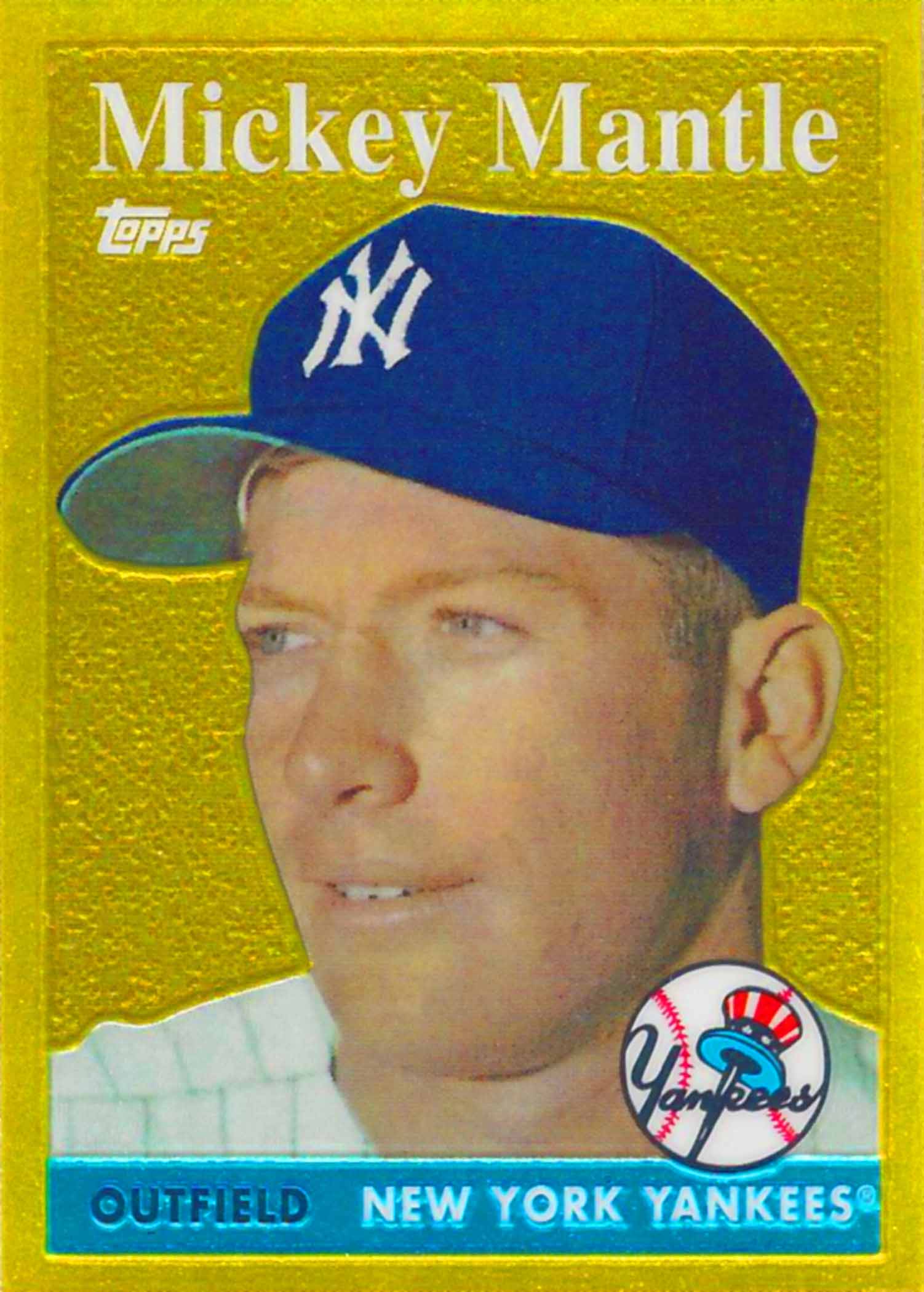 2010 Topps Factory Set WalMart Mantle Chrome Gold Refractors