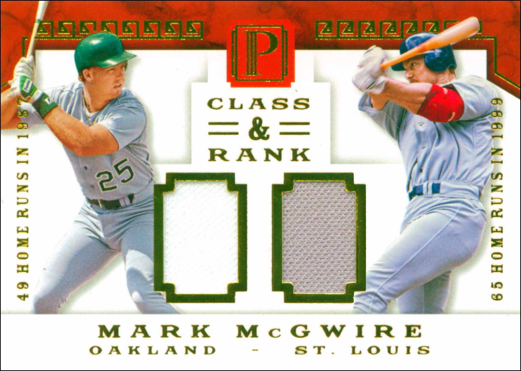 2016 Panini Pantheon Class and Rank Dual Materials Gold