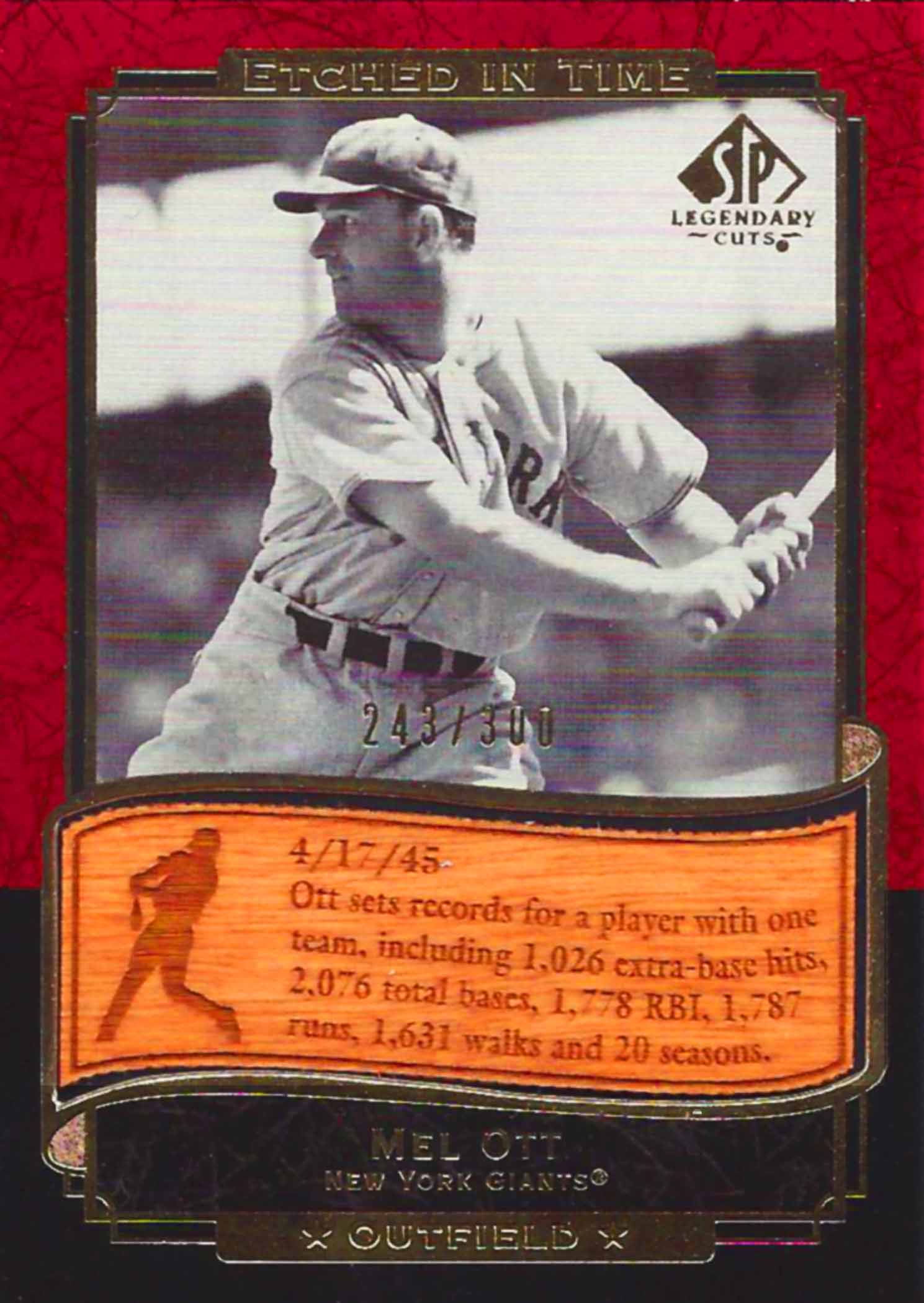 2003 SP Legendary Cuts Etched in Time 300