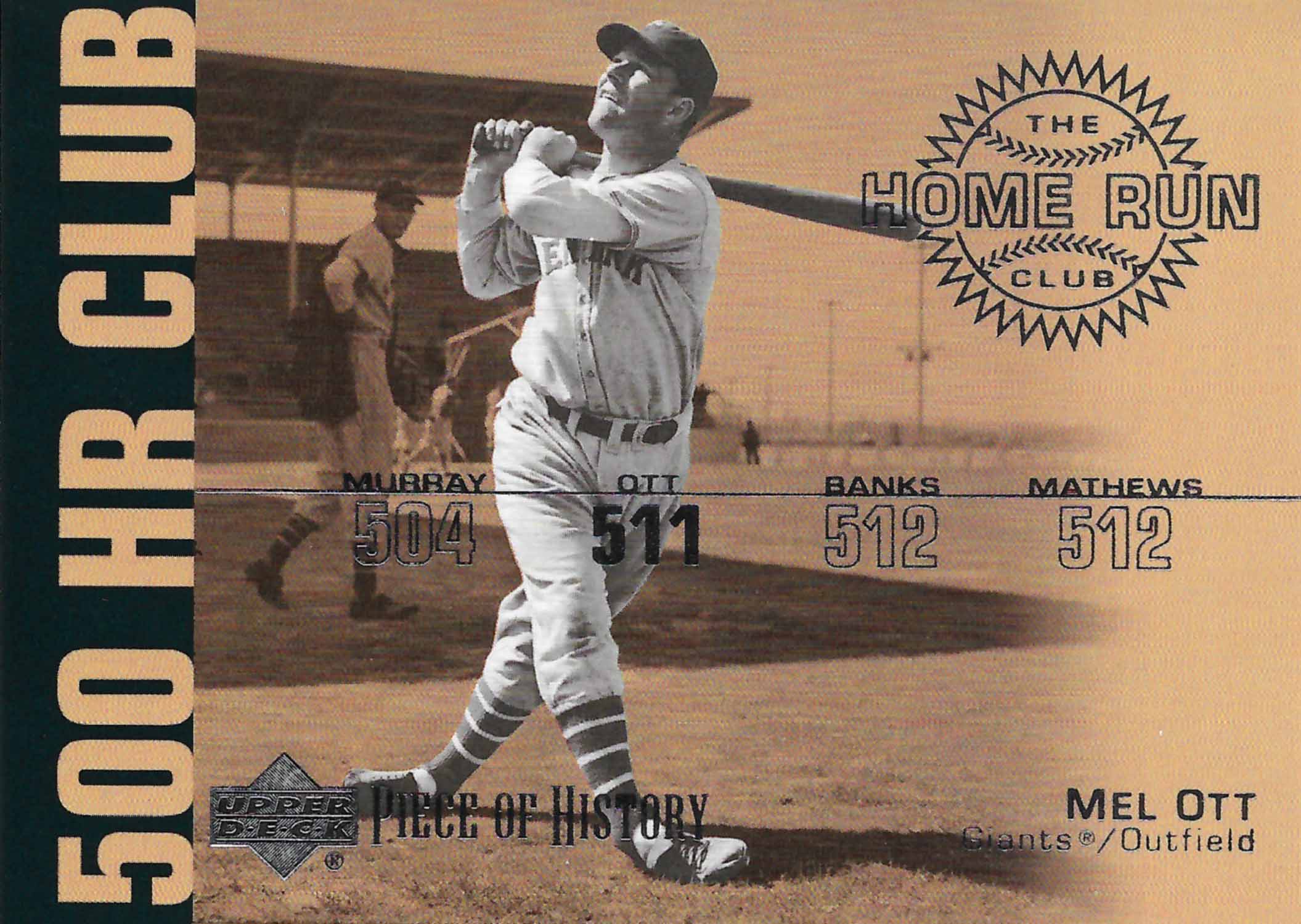 2002 UD Piece of History 500 Home Run Club
