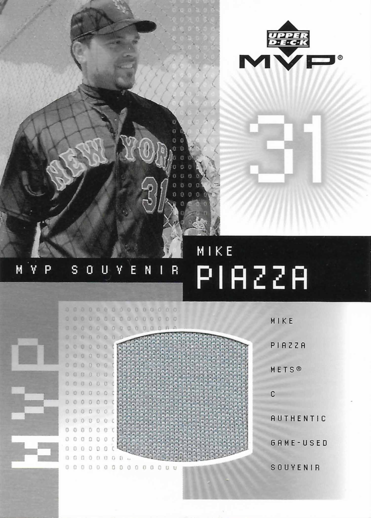 2002 Upper Deck MVP Game Souvenirs Jersey