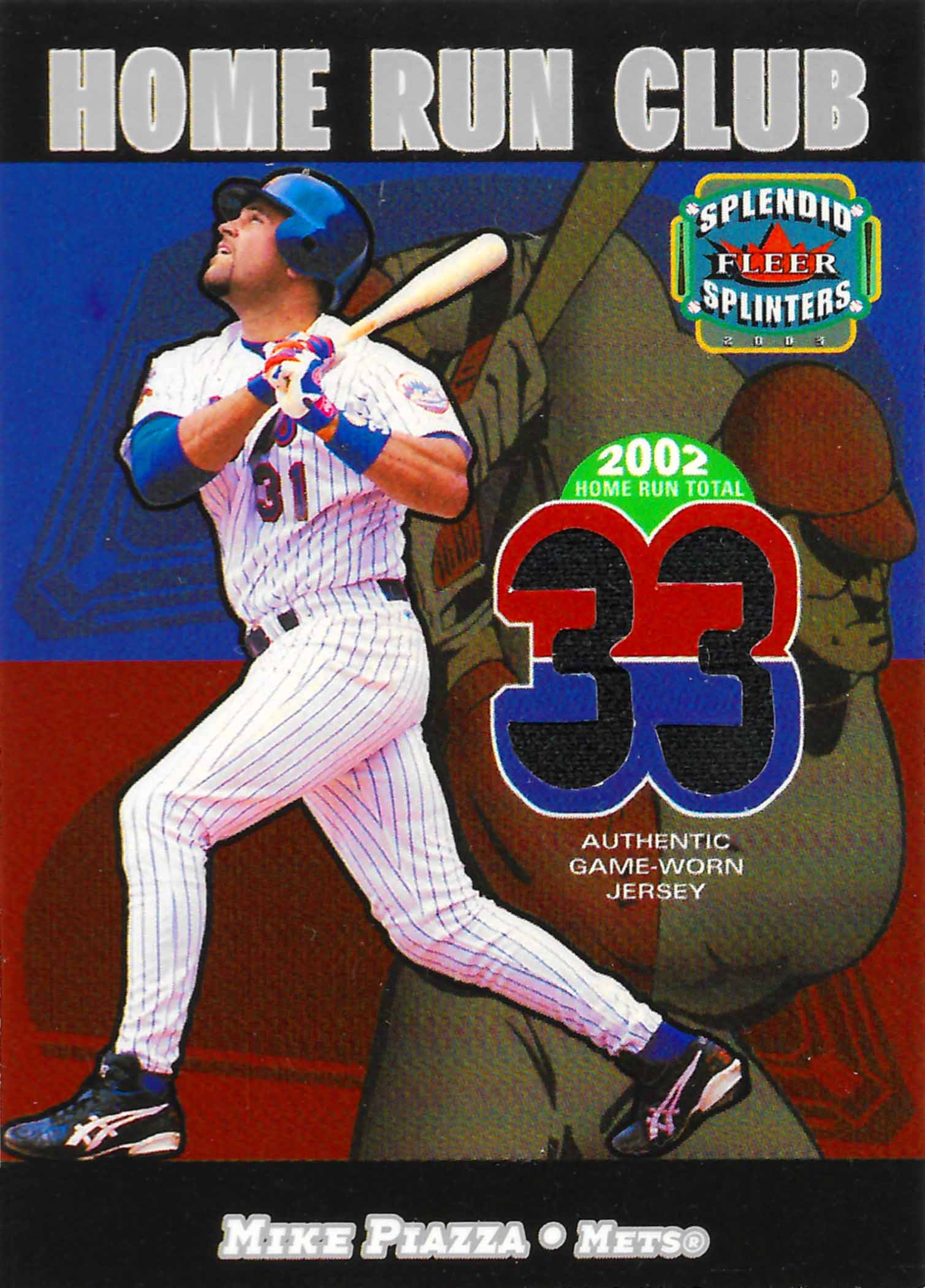 2003 Fleer Splendid Splinters Home Run Club Memorabilia Jersey