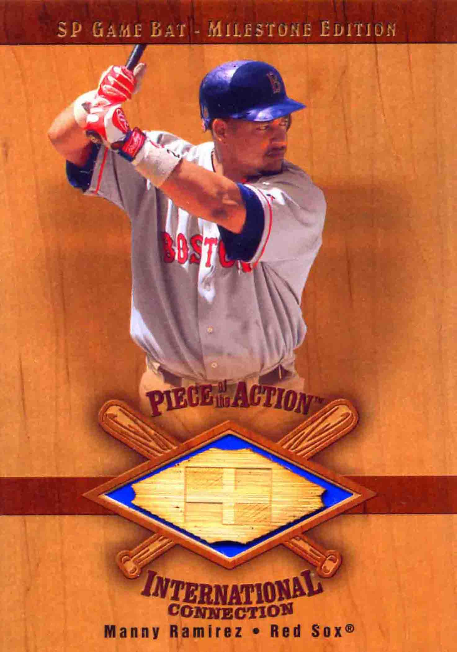 2001 SP Game Bat Milestone Piece of Action International