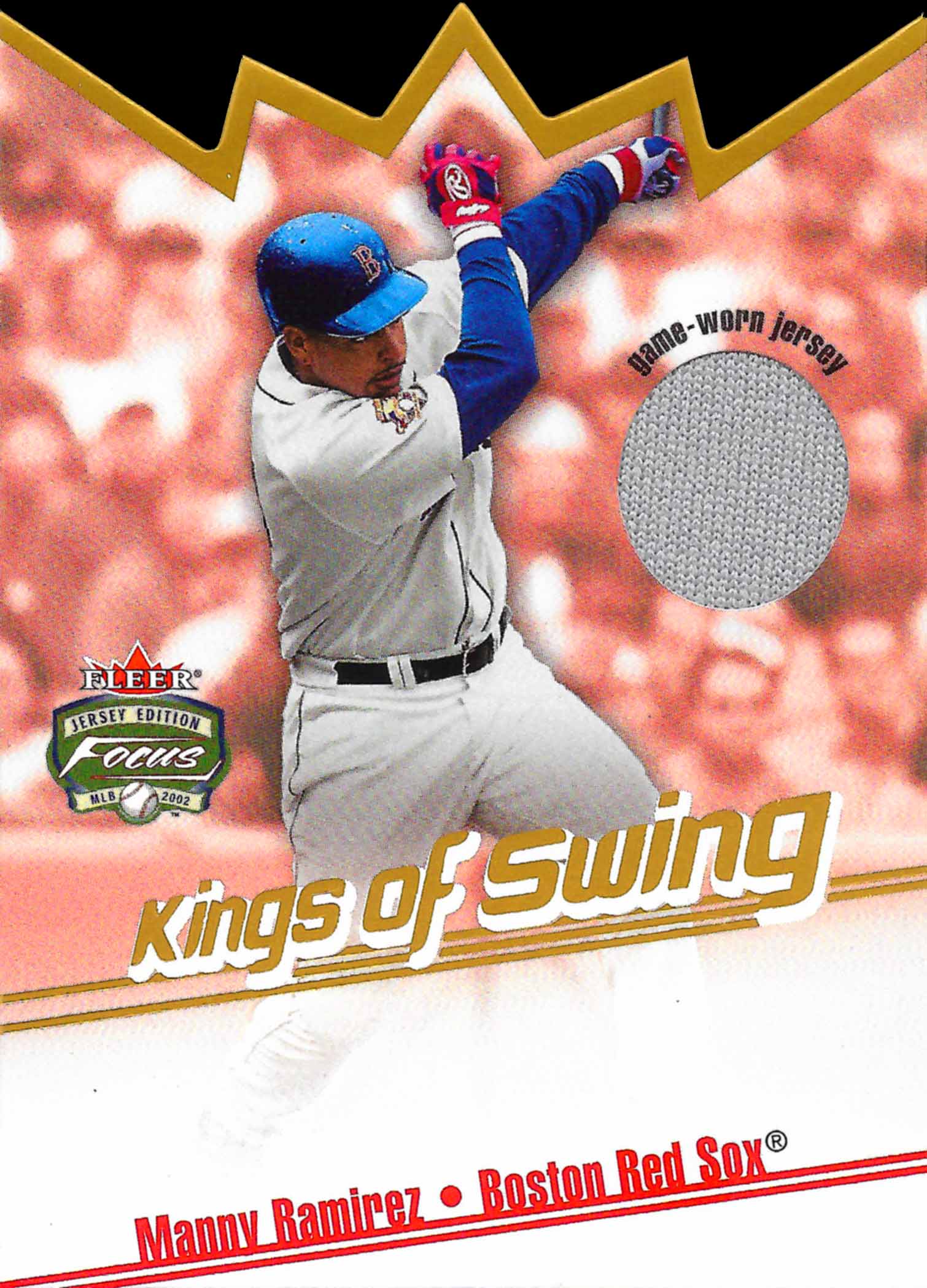 2002 Fleer Focus JE Kings of Swing Game Used Jersey