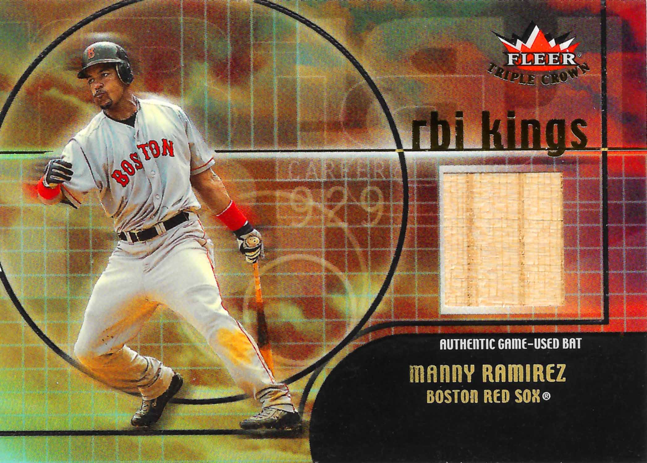 2002 Fleer Triple Crown RBI Kings Game Used Bat