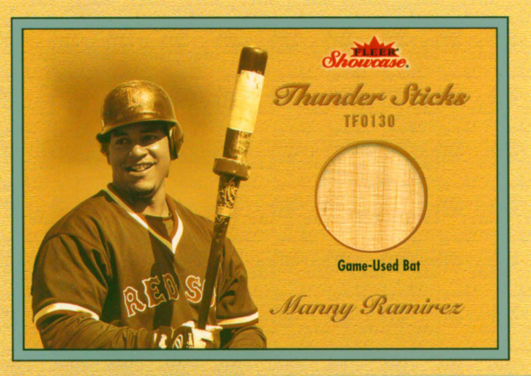 2003 Fleer Showcase Thunder Sticks Game Bat