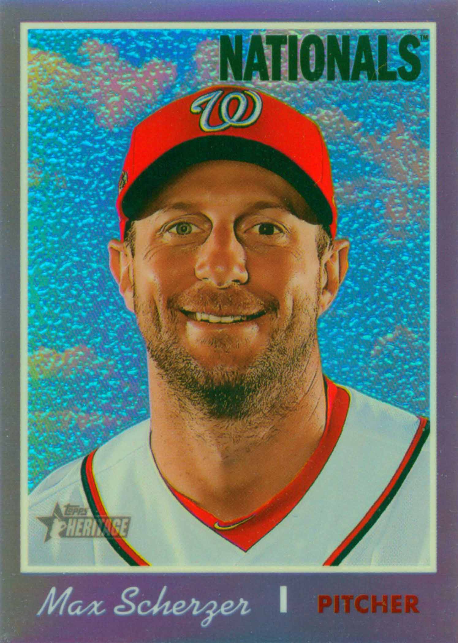 2019 Topps Heritage Chrome Purple Refractors