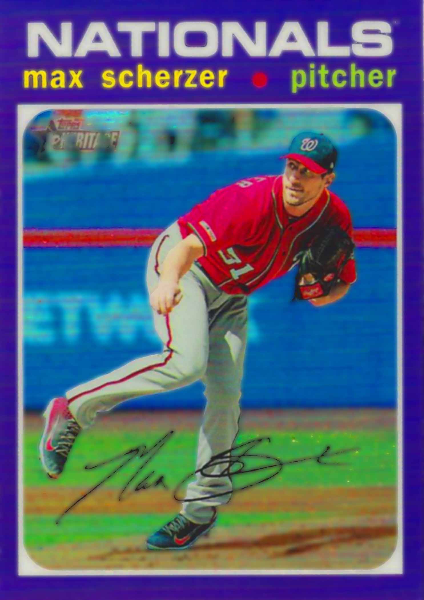 2020 Topps Heritage Chrome Purple Refractors
