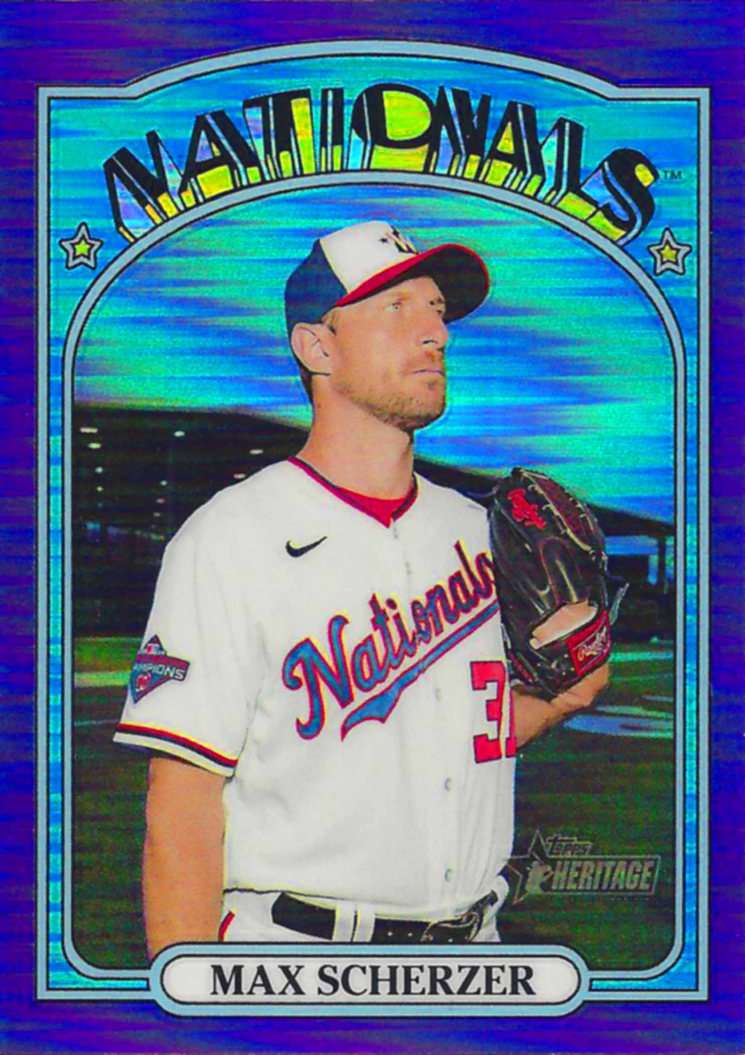 2021 Topps Heritage Chrome Purple Refractors