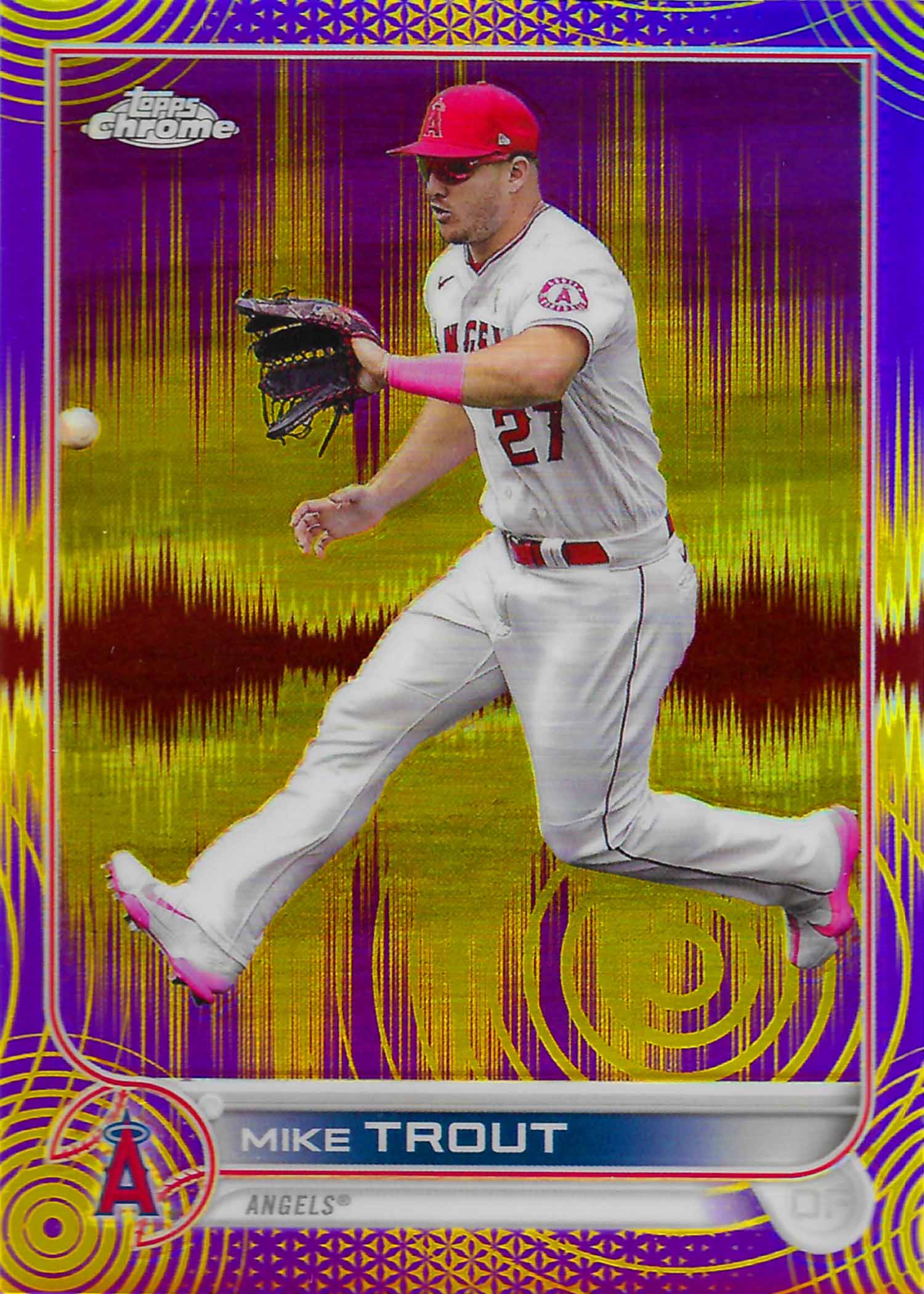 2022 Topps Chrome Sonic Purple Yellow Sonic Refractors
